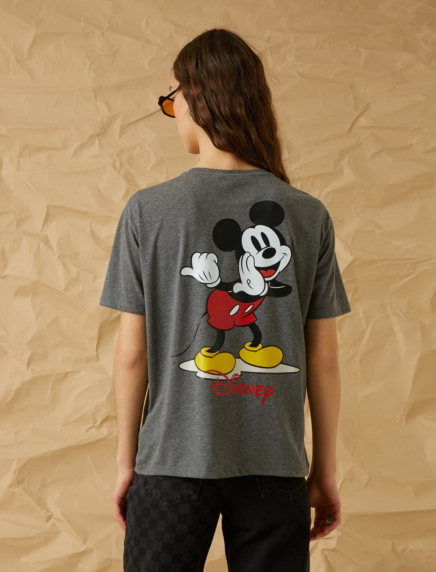   Disney Lisanslı Bisiklet Yaka Kısa Kollu Baskılı Tişört