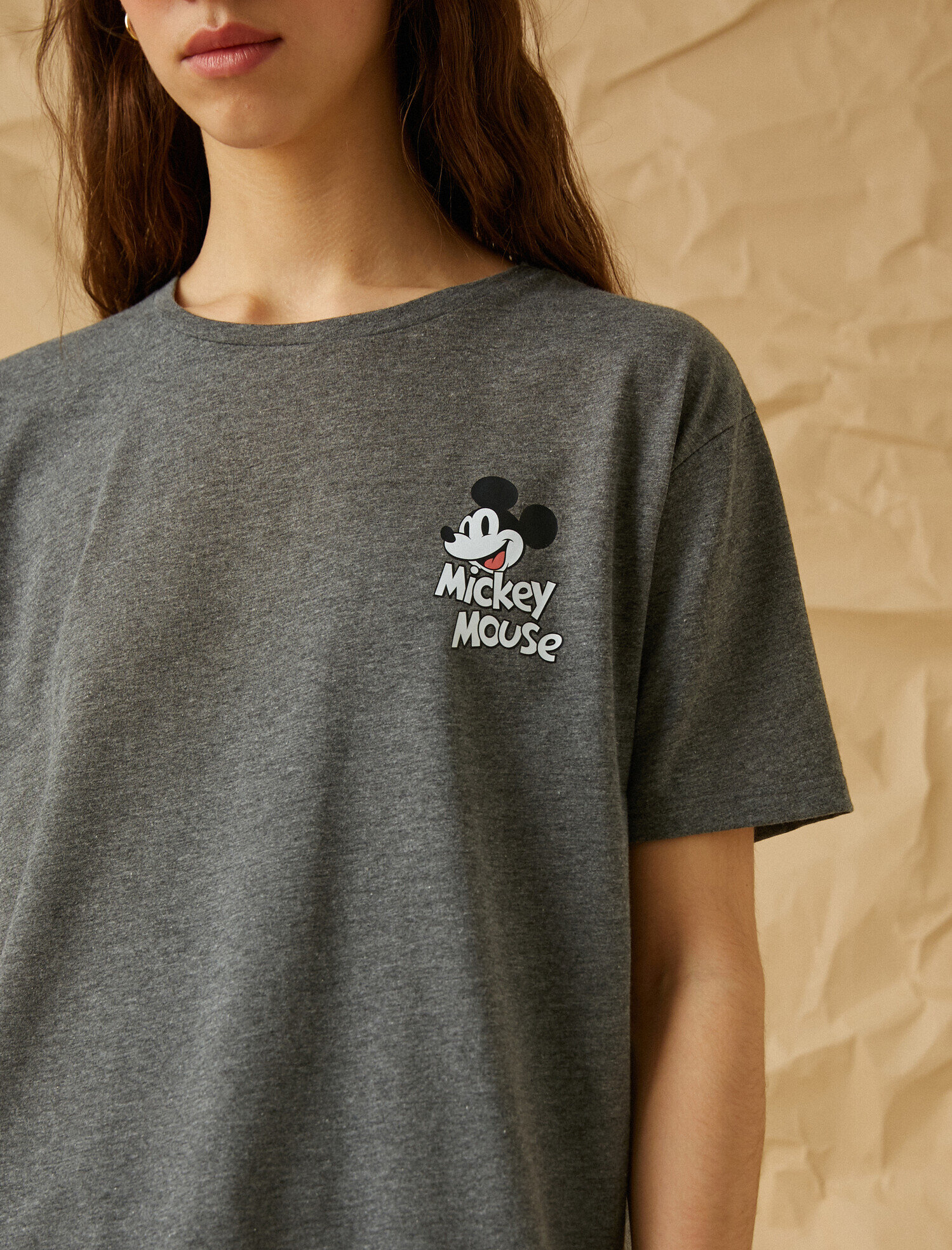   Disney Lisanslı Bisiklet Yaka Kısa Kollu Baskılı Tişört