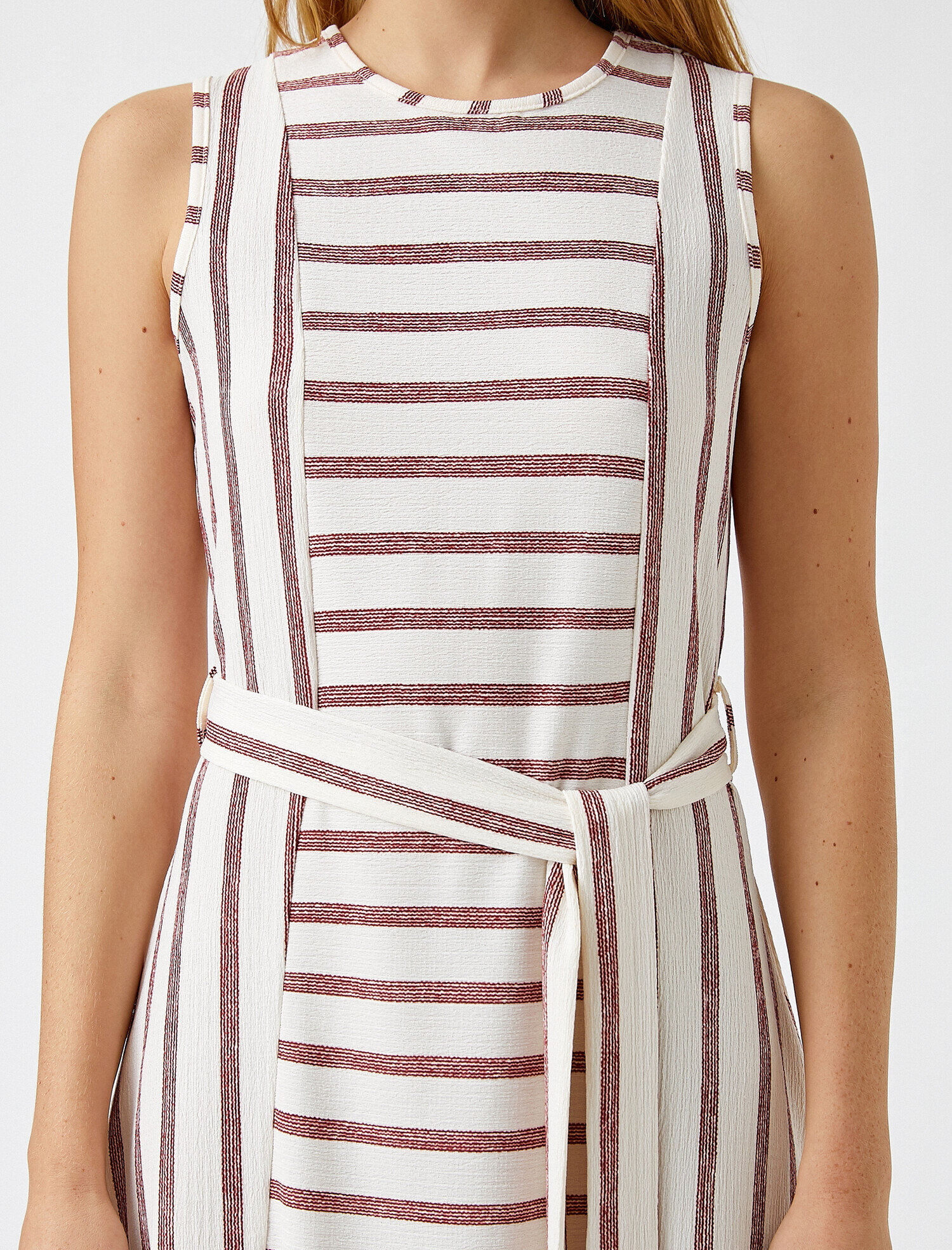   Beli Kuşaklı Midi Elbise