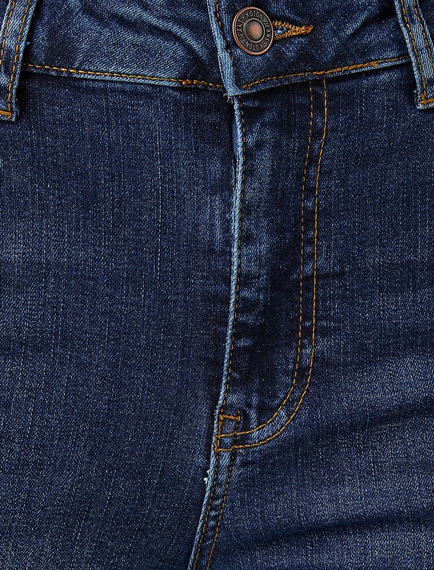   Yüksek Bel Kot Pantolon - Flare Jean
