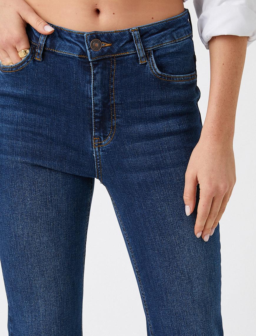   Yüksek Bel Kot Pantolon - Flare Jean
