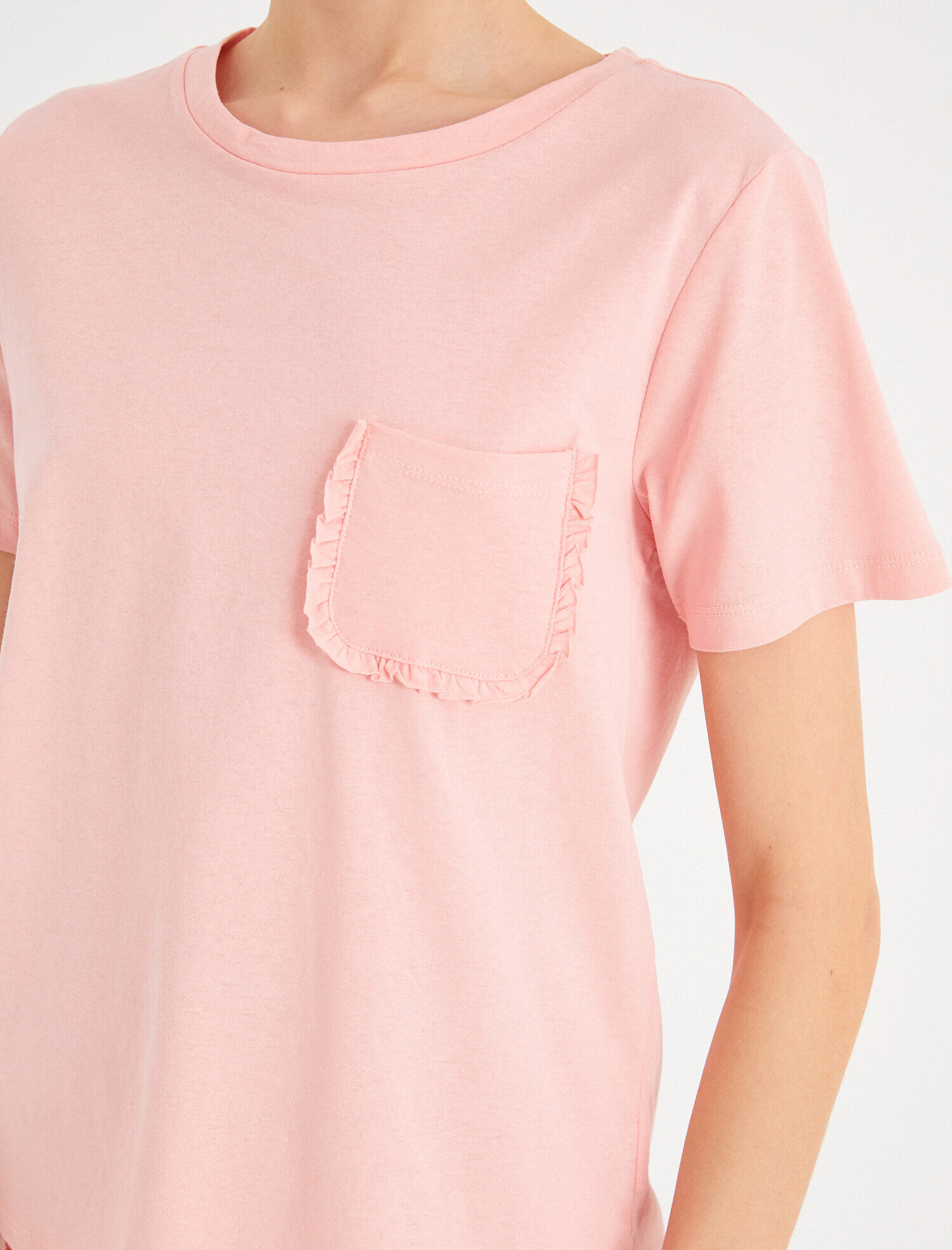   Kısa Kollu Bisiklet Yaka Tişört