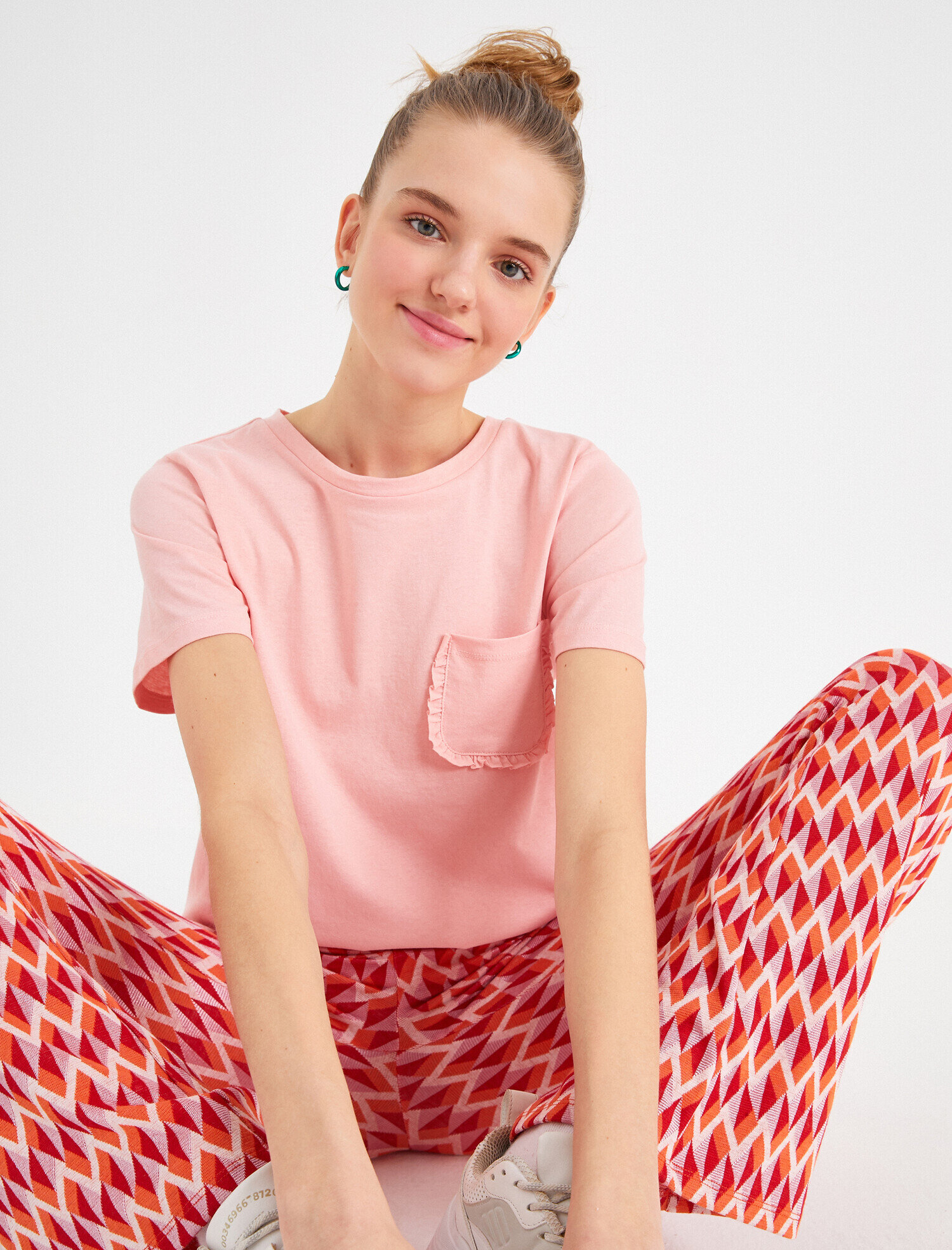   Kısa Kollu Bisiklet Yaka Tişört