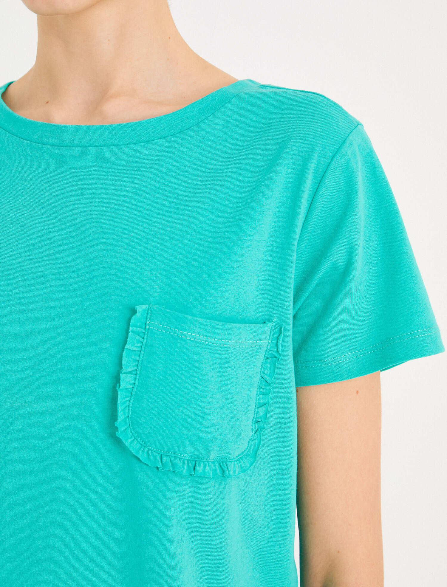   Kısa Kollu Bisiklet Yaka Tişört