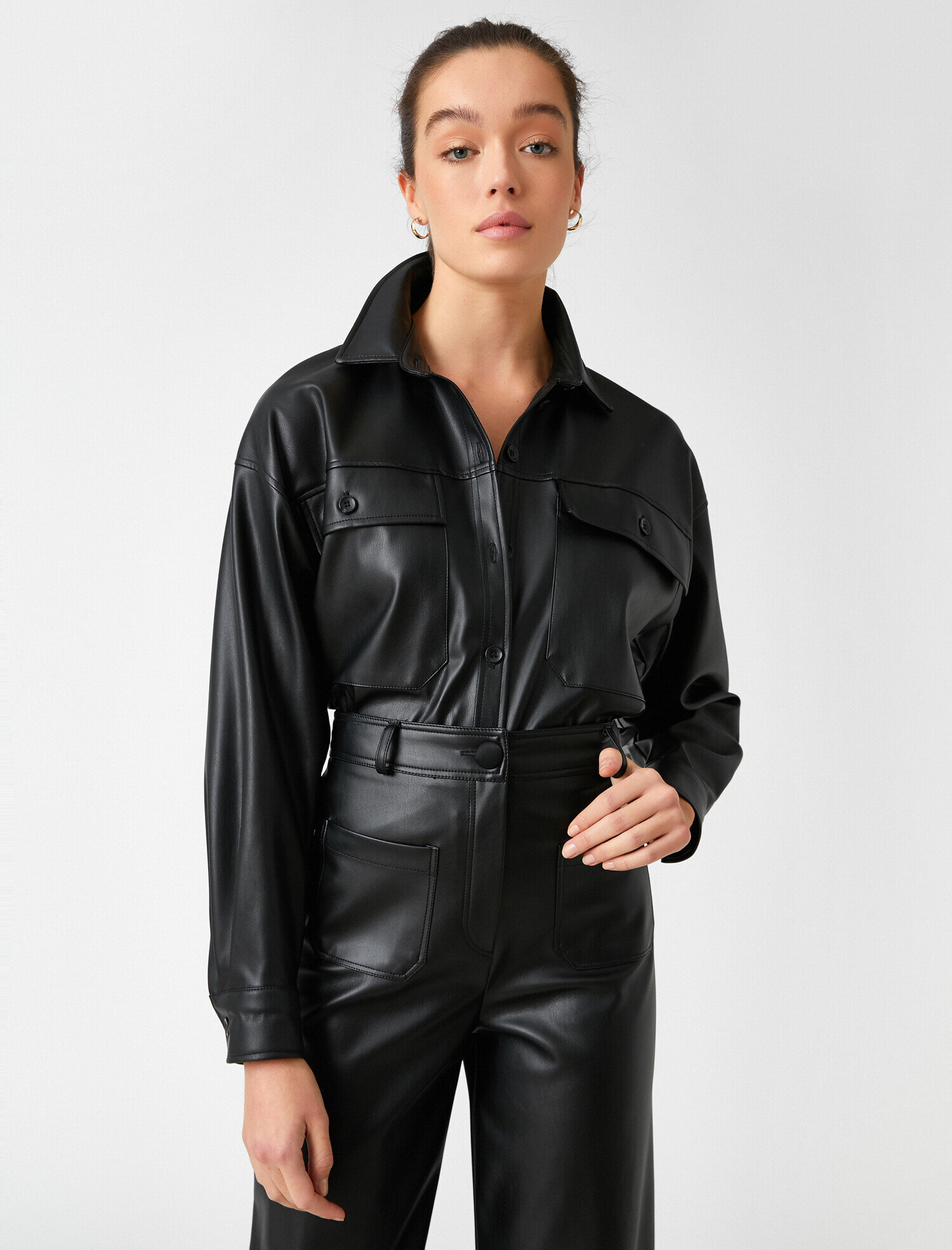   Suni Deri Cepli Ceket