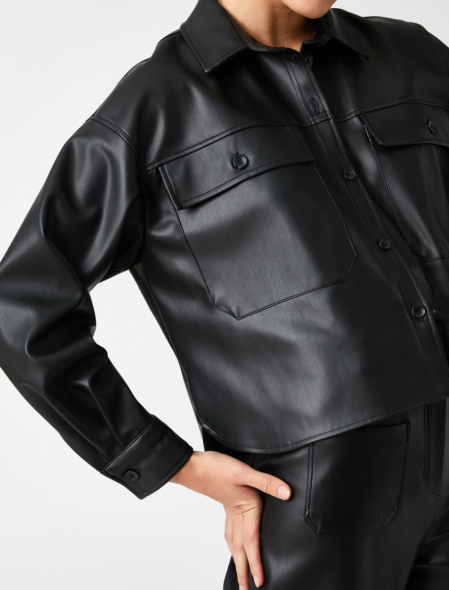   Suni Deri Cepli Ceket