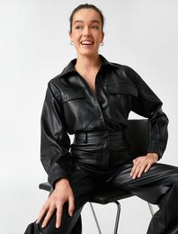 Suni Deri Cepli Ceket