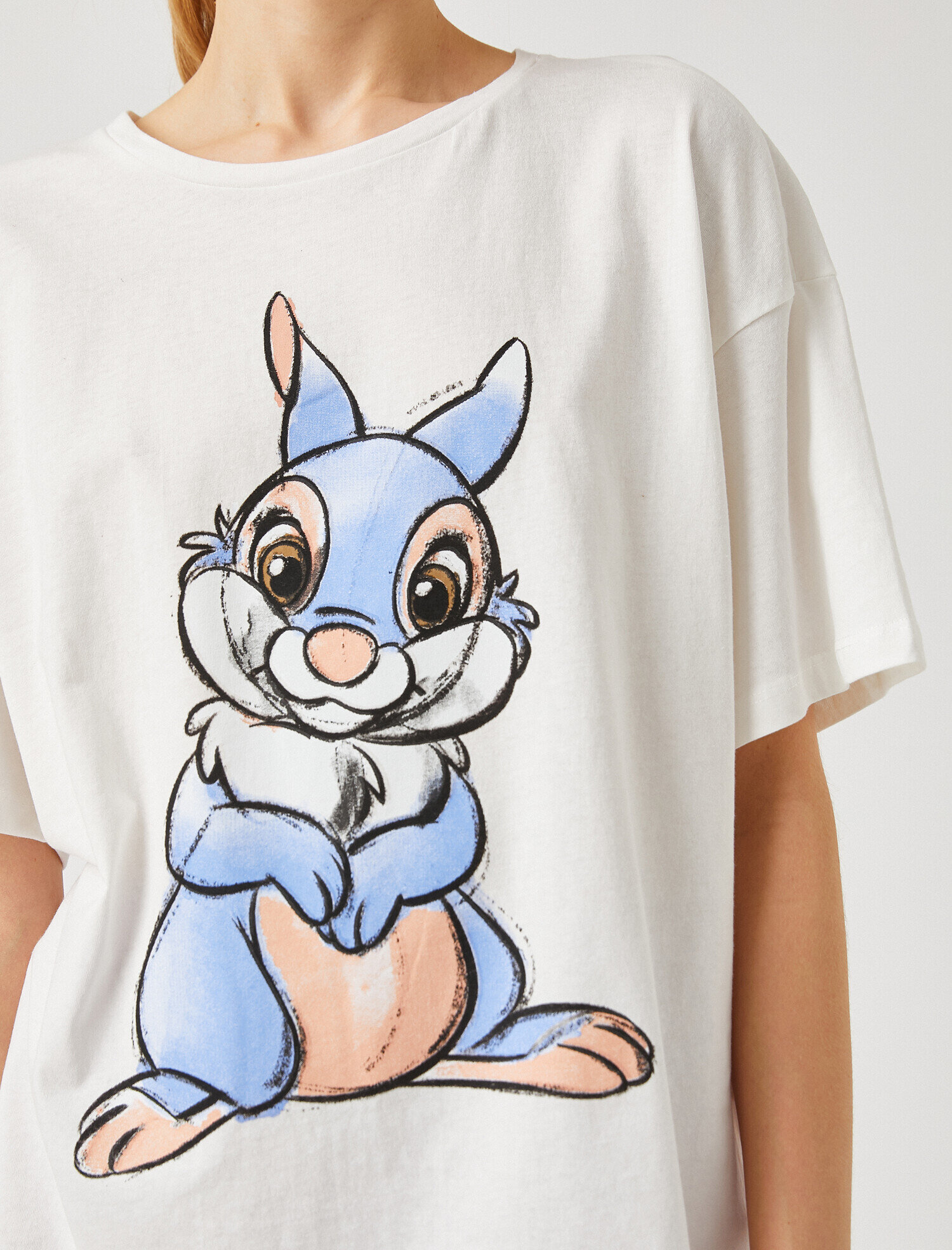   Kısa Kollu Baskılı Oversize Tişört