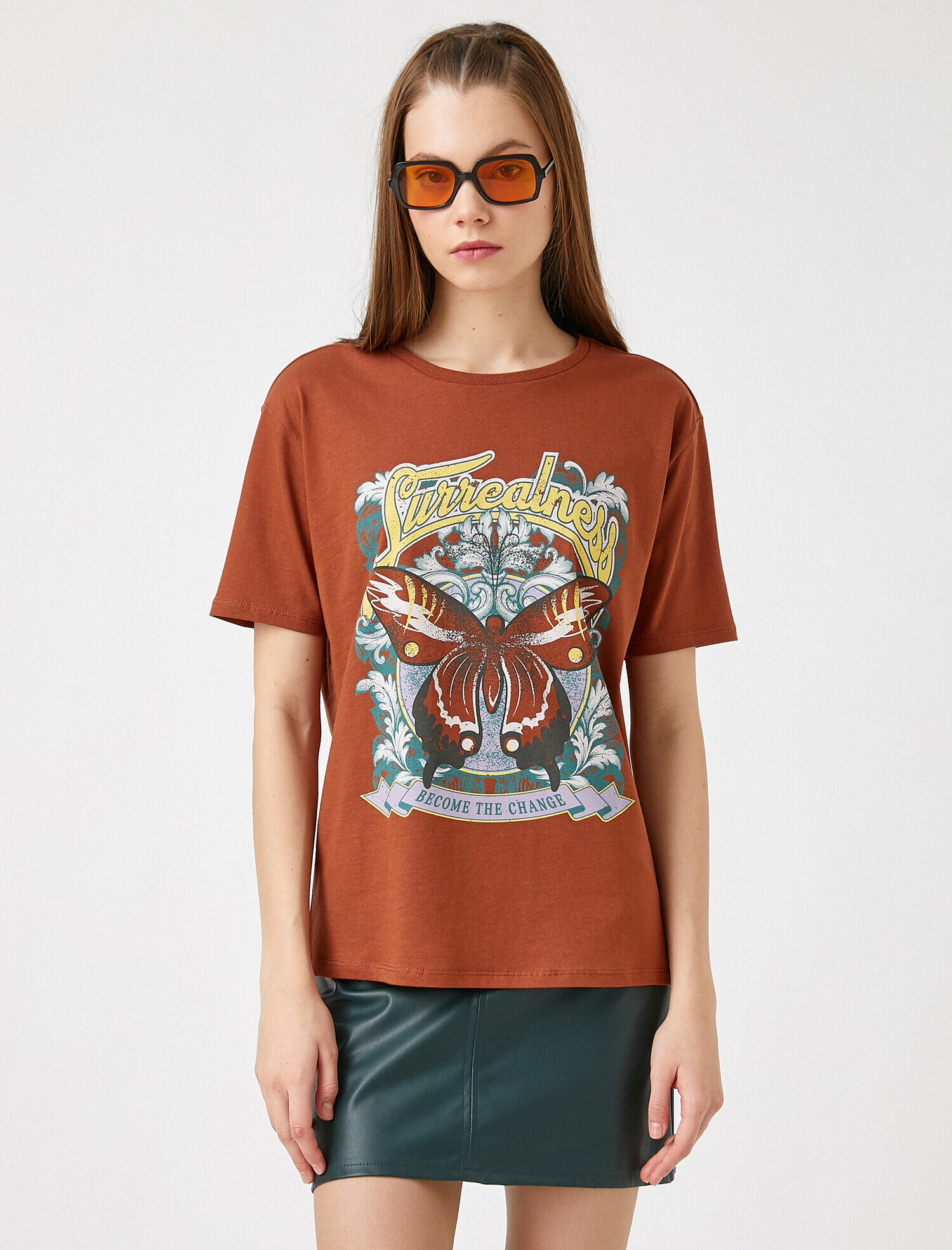   Baskılı Kısa Kollu Tişört