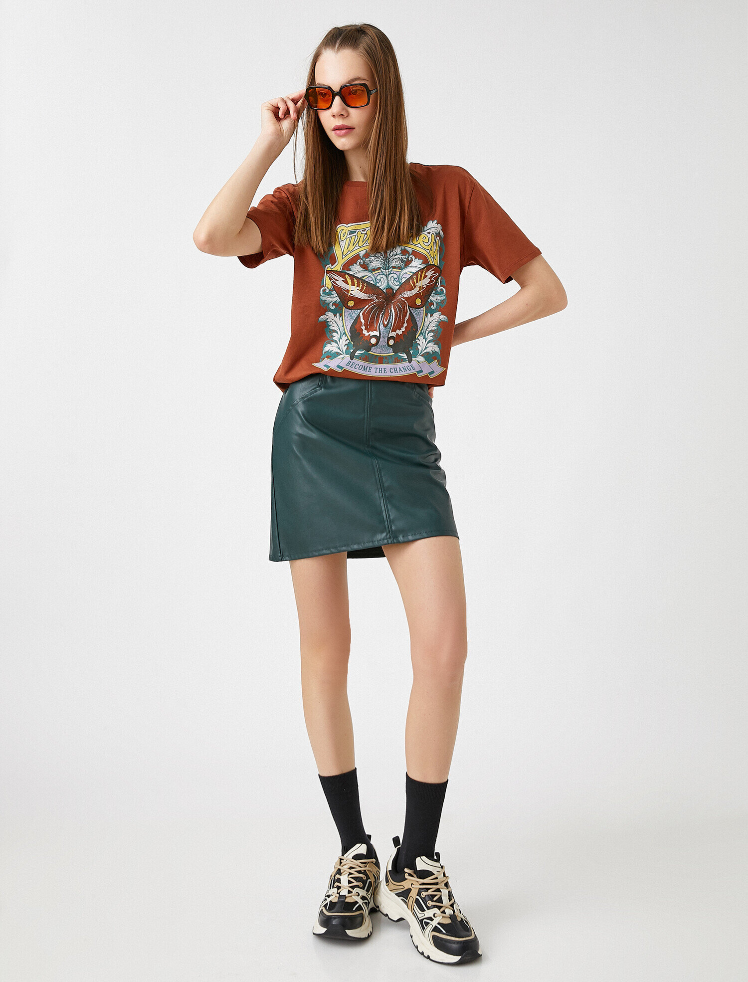   Baskılı Kısa Kollu Tişört