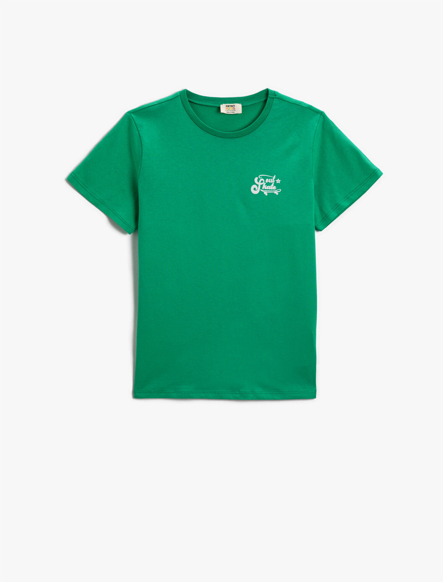  Erkek Çocuk Skate Baskılı Kısa Kollu Tişört Pamuklu