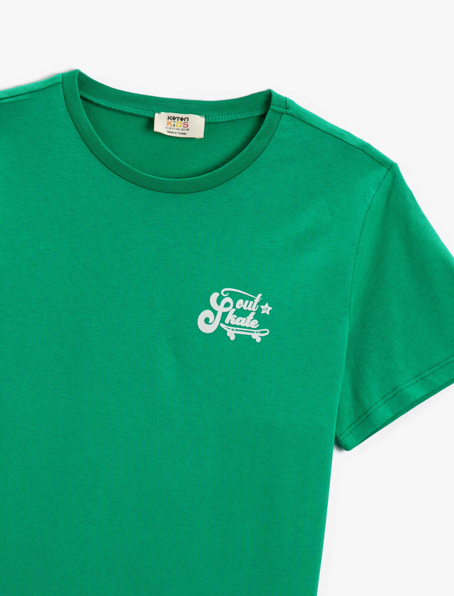  Erkek Çocuk Skate Baskılı Kısa Kollu Tişört Pamuklu