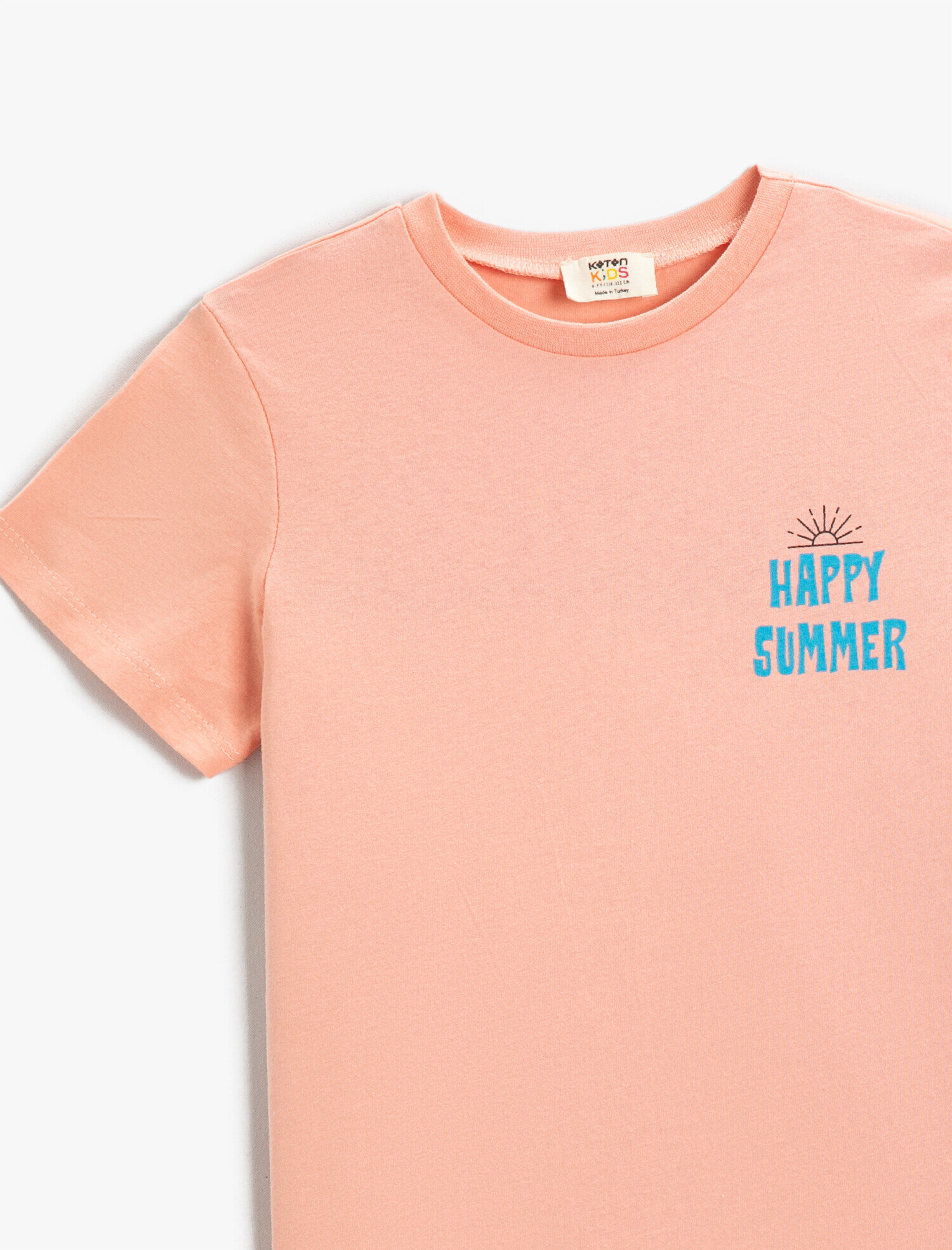  Erkek Çocuk Yaz Temalı Baskılı Kısa Kollu Tişört Pamuklu