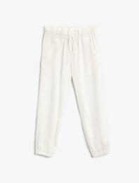 Geniş Paça Jogger Pantolon Beli Bağcıklı