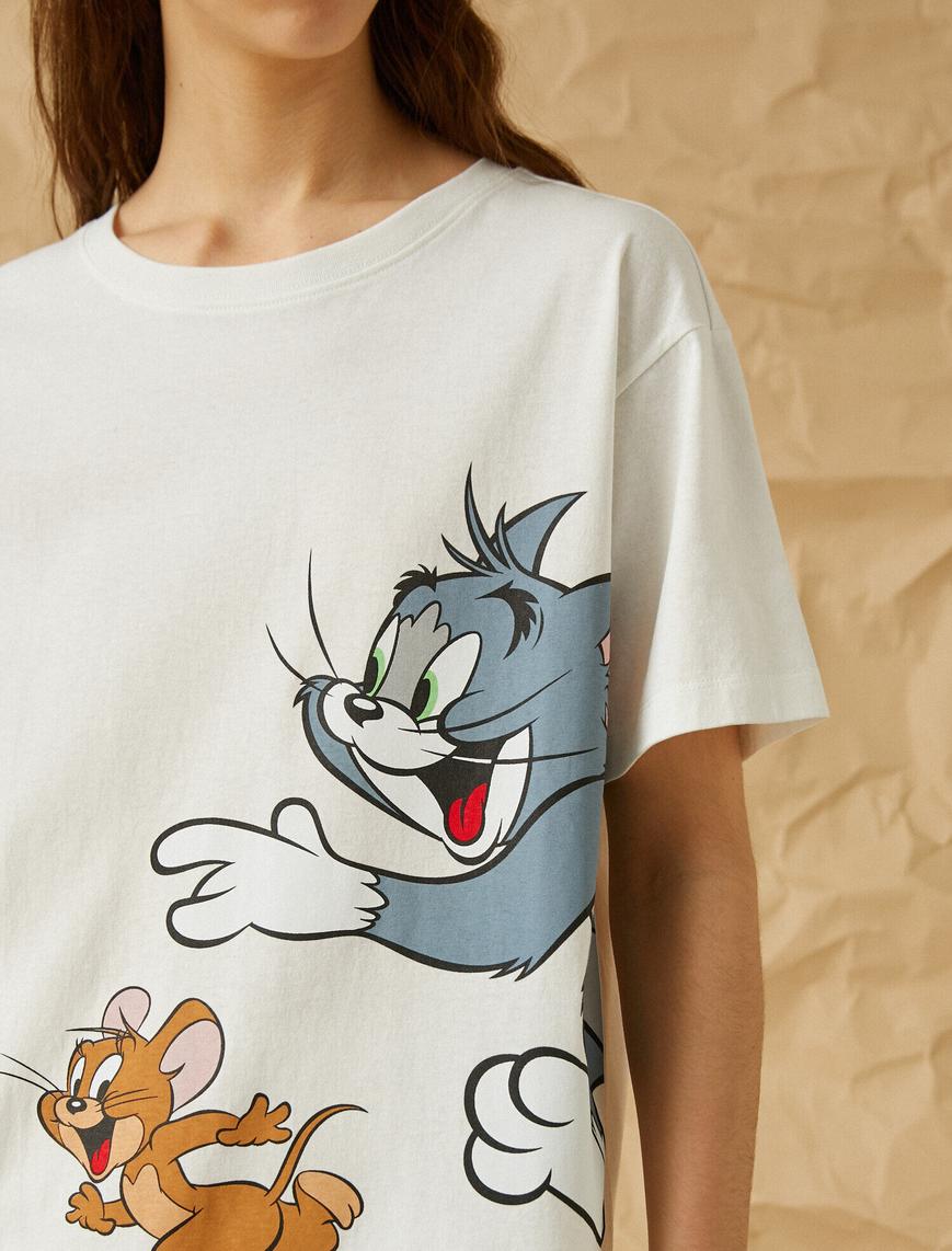   Tom&Jerry Lisanslı Baskılı Kısa Kollu Tişört