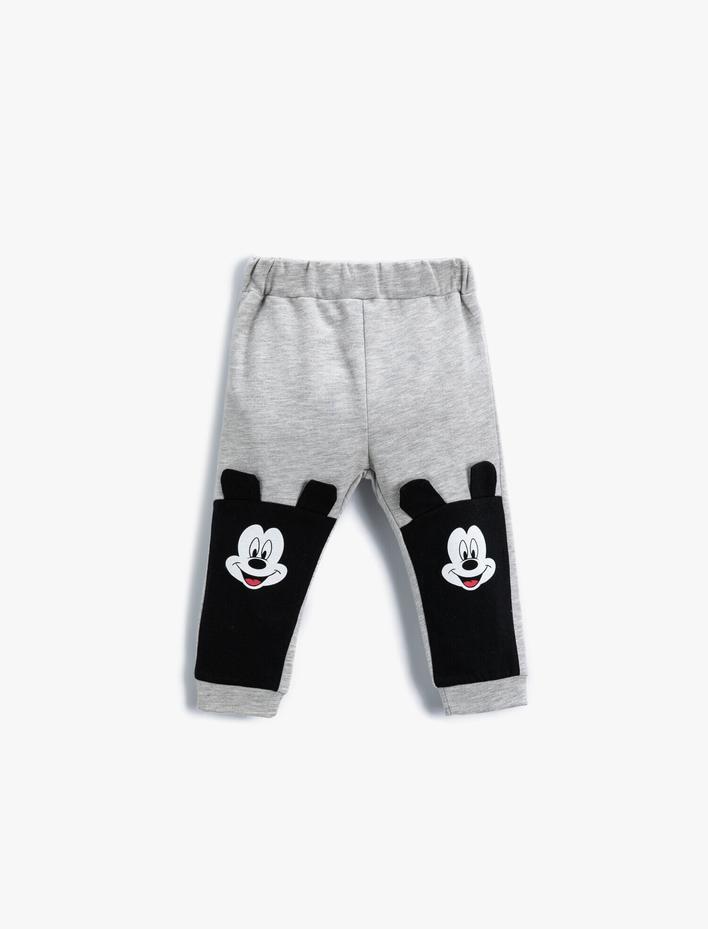 Erkek Bebek Mickey Mouse Baskılı Jogger Eşofman Altı Lisanslı Pamuklu