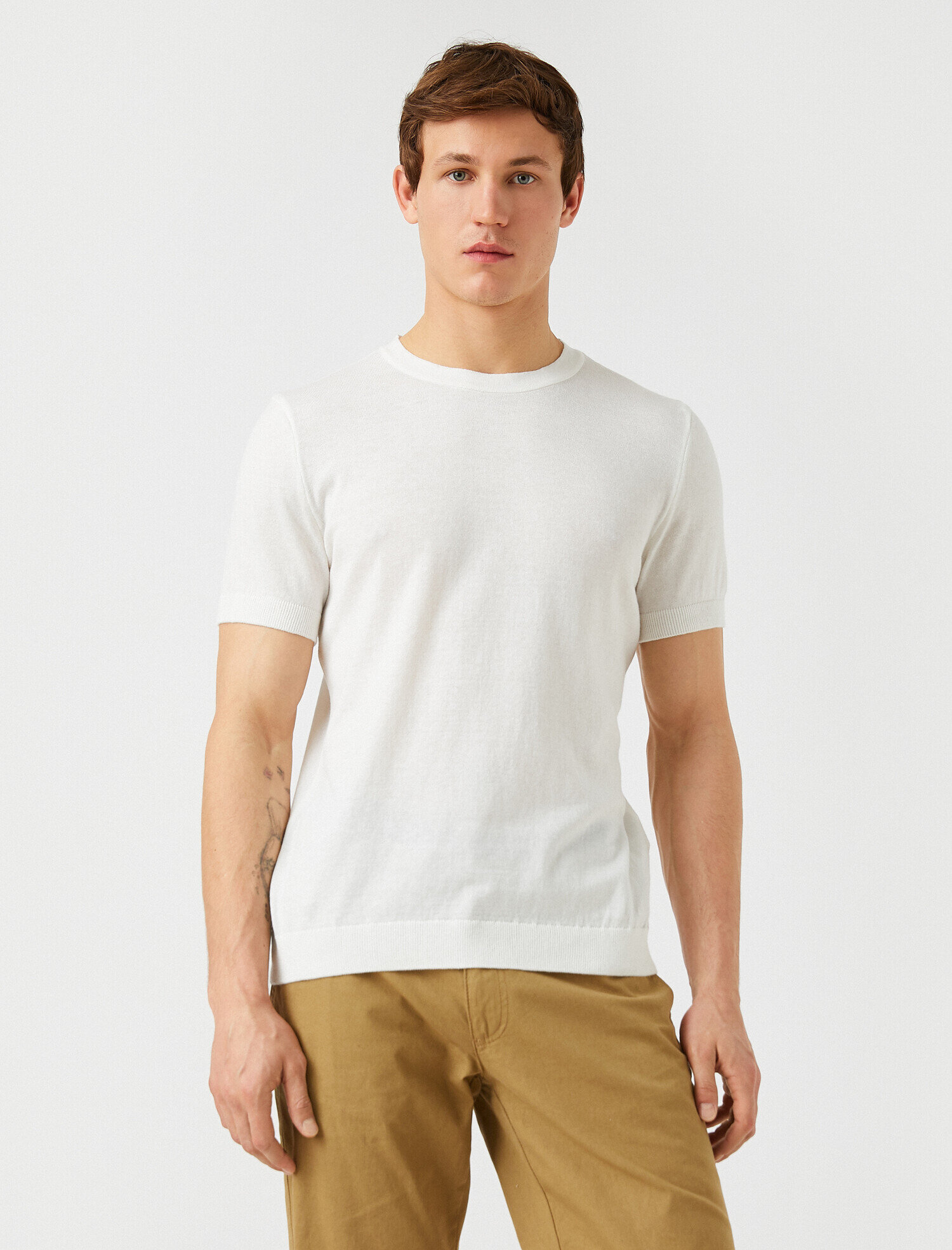   Basic Tişört Bisiklet Yaka