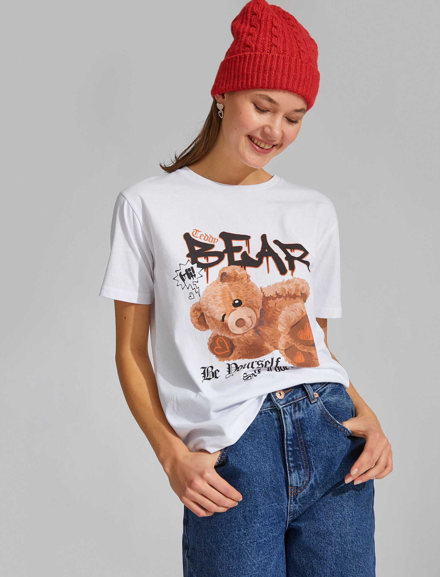   Baskılı Kısa Kollu Tişört