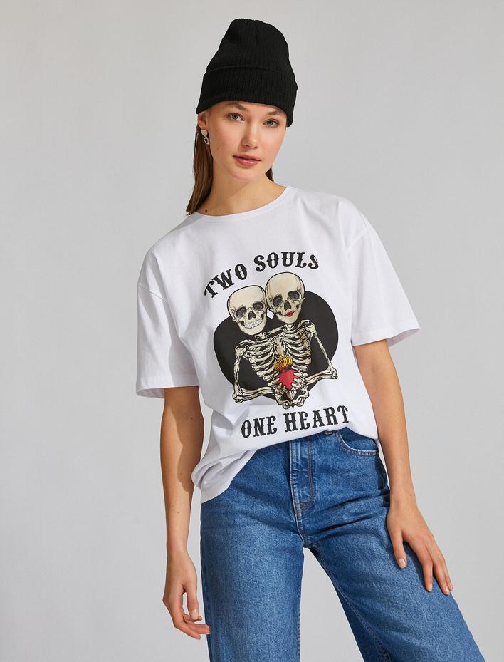  Baskılı Kısa Kollu Tişört