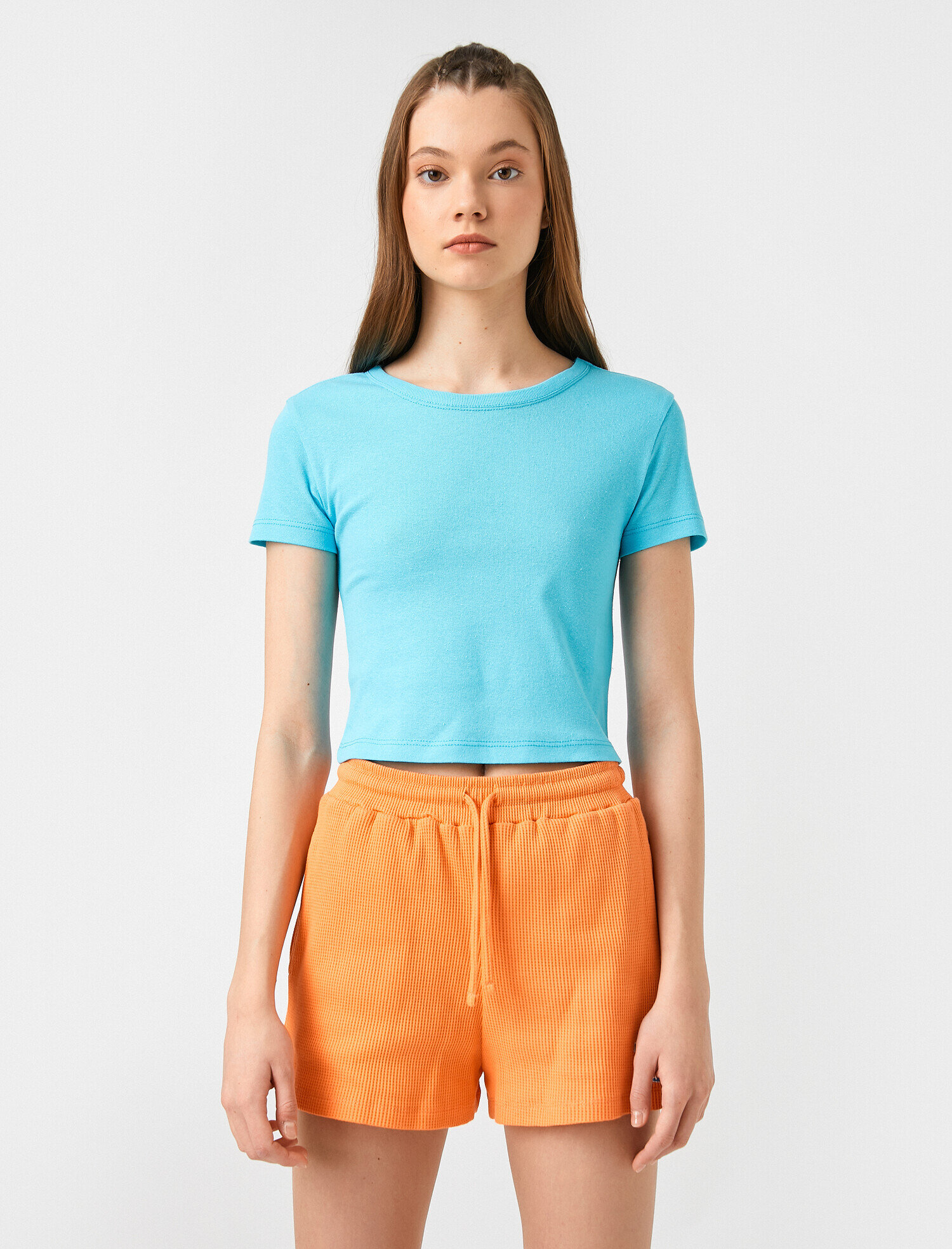   Tshirt Kısa Kollu Bisiklet Yaka Pamuklu