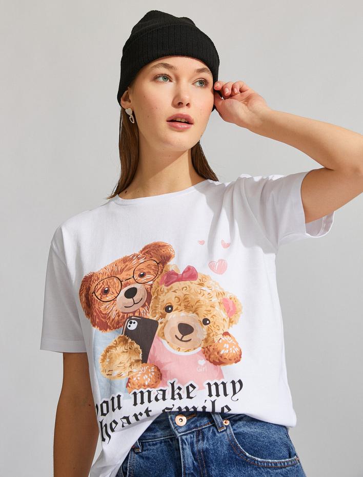  Baskılı Kısa Kollu Tişört