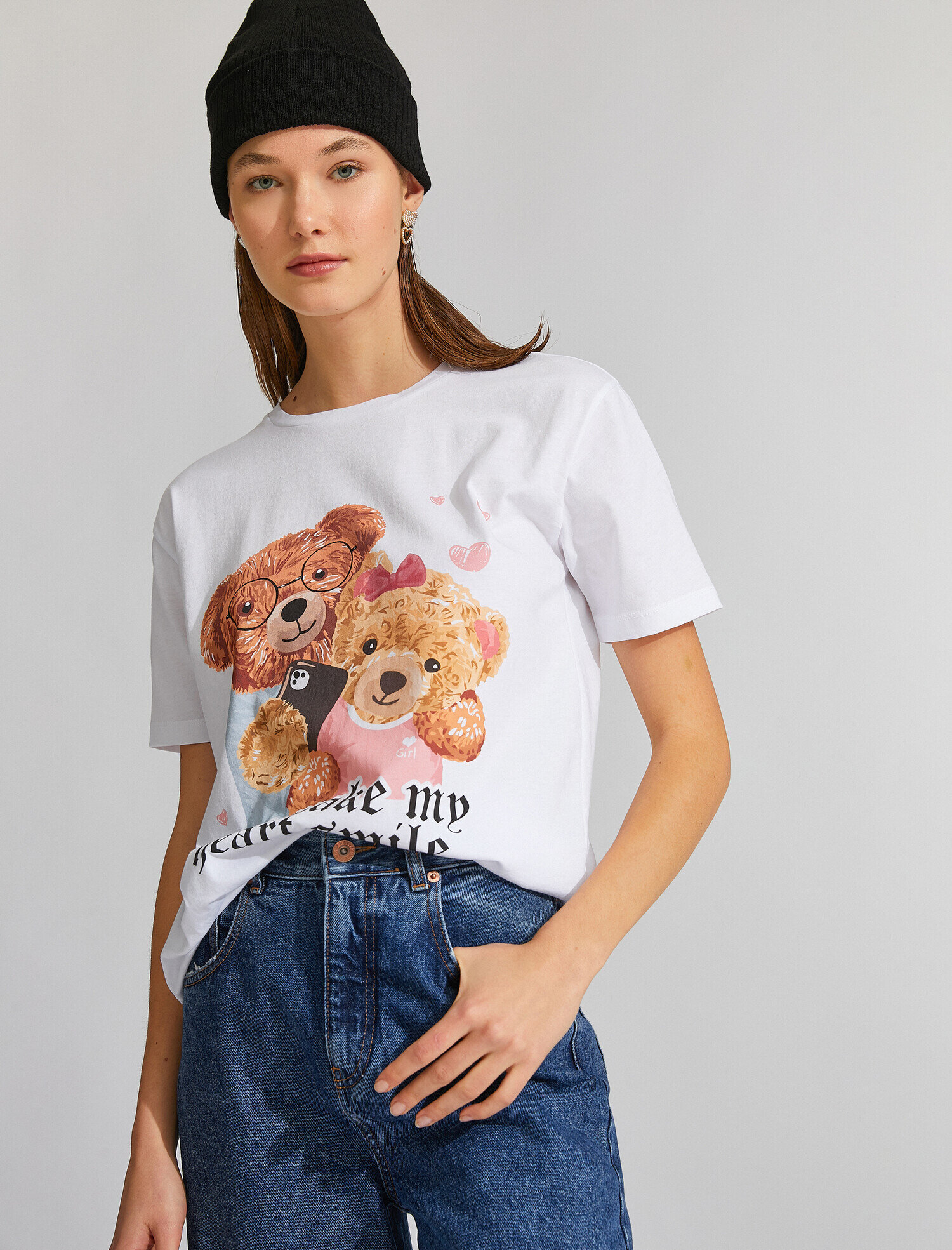   Baskılı Kısa Kollu Tişört