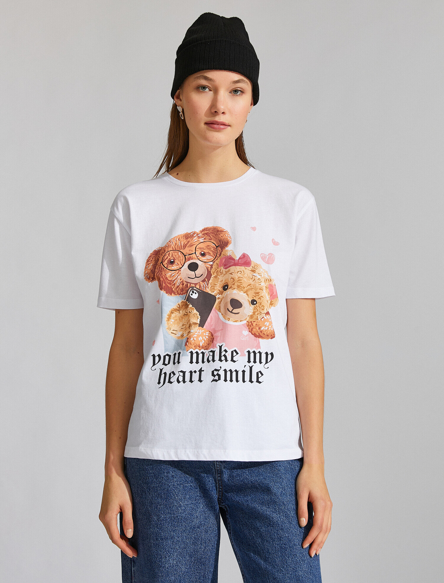   Baskılı Kısa Kollu Tişört