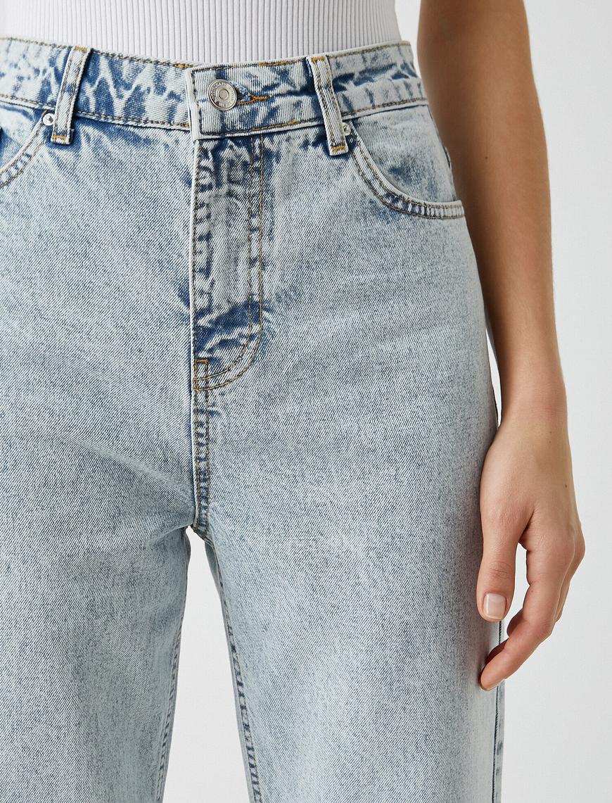   Yüksek Bel Geniş Paça Kot Pantolon - Straight Fit Jean