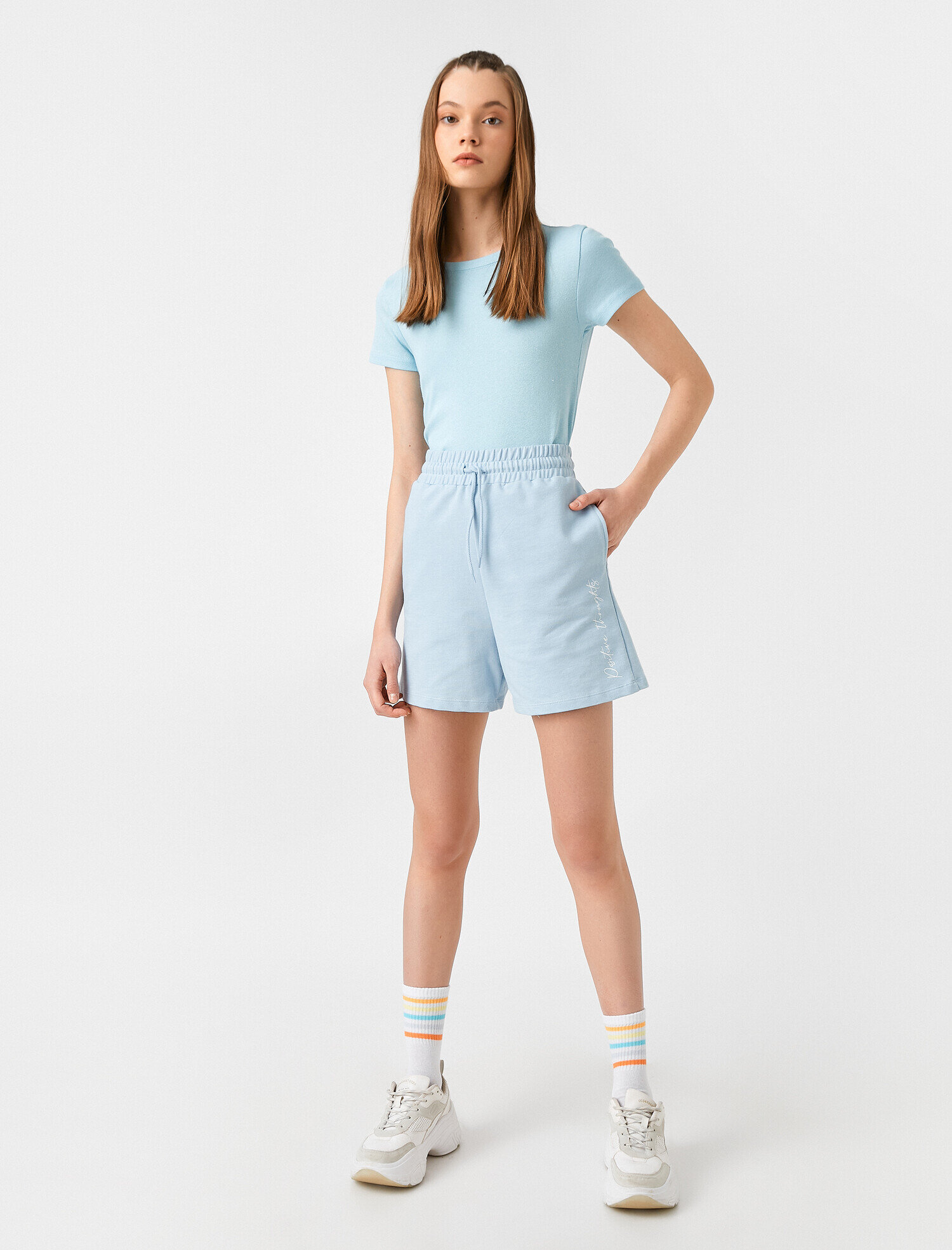   Tshirt Kısa Kollu Bisiklet Yaka Pamuklu