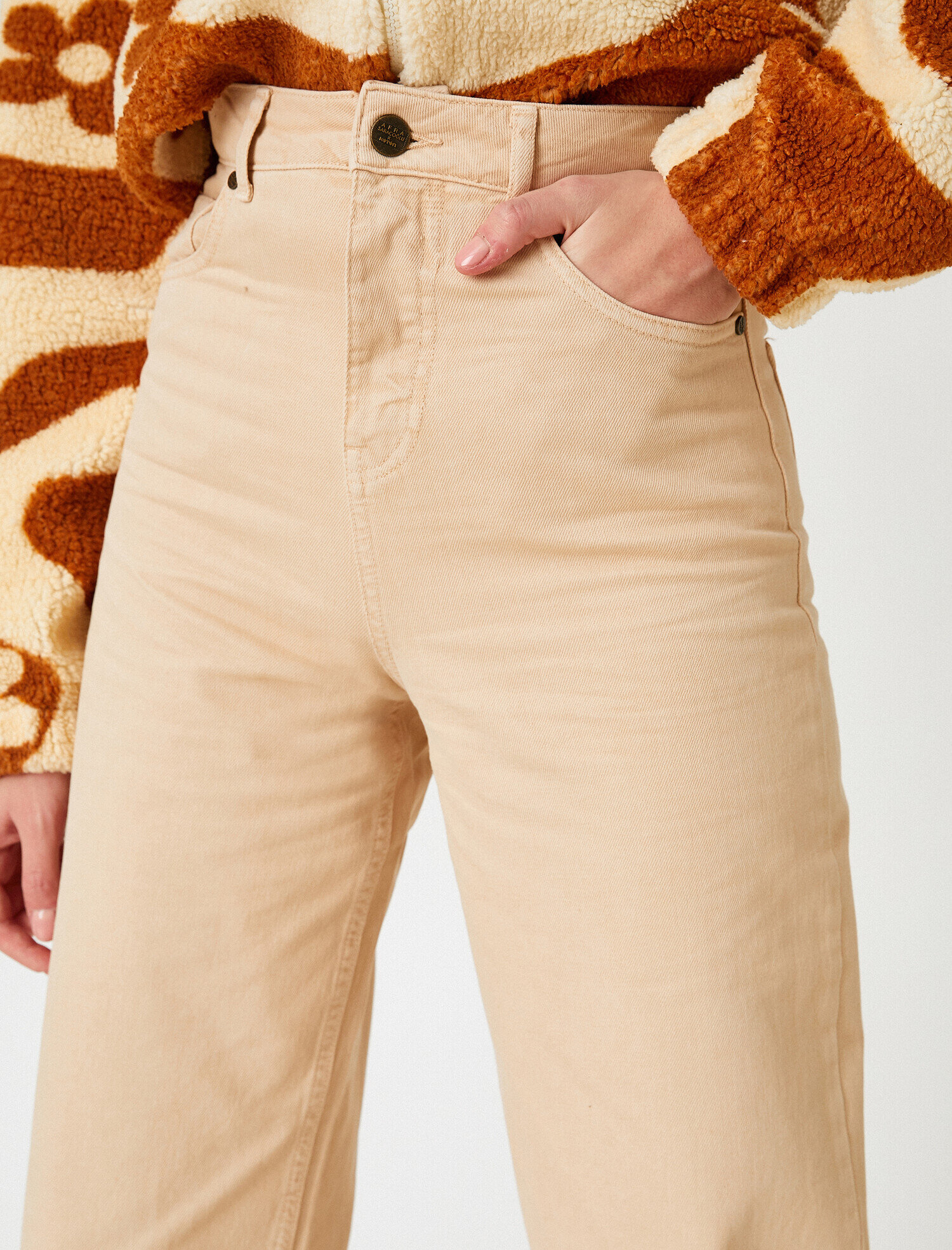   Yüksek Bel Bol Paça Kot Pantolon - Straight  Jean