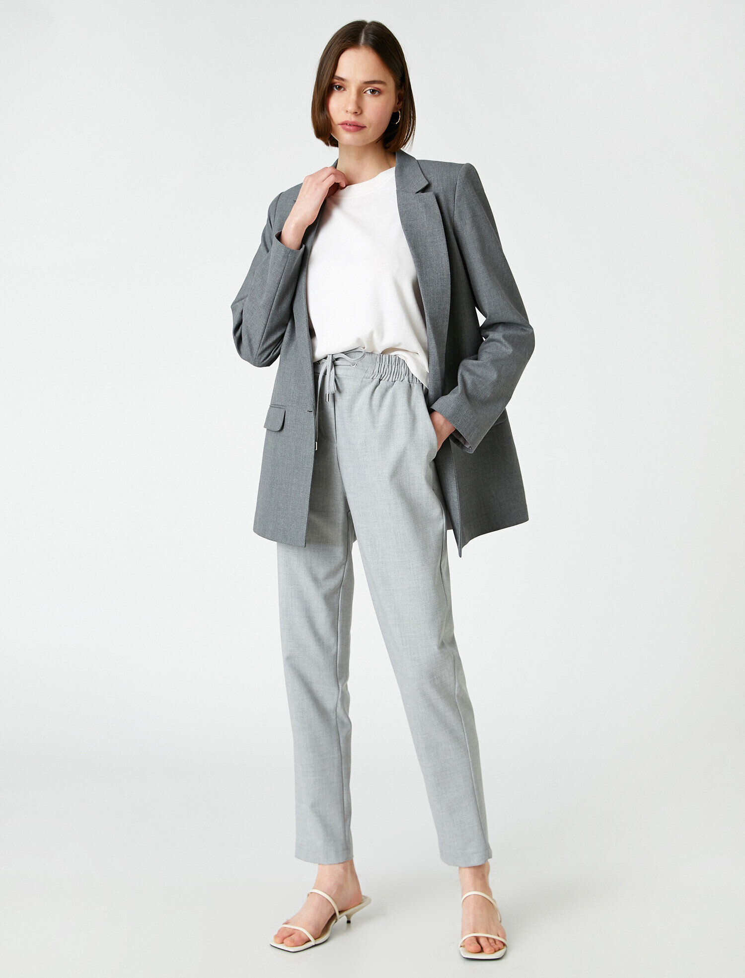   Beli Bağlamalı Yüksek Bel Pantolon