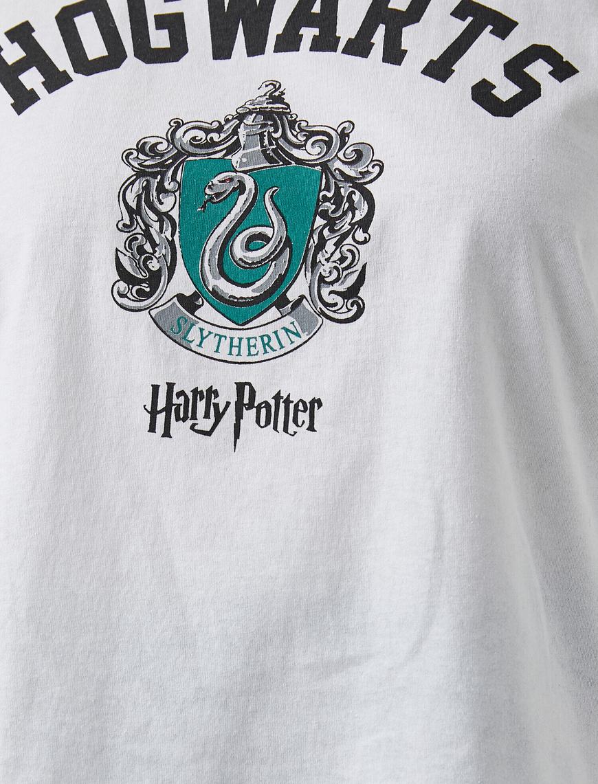   Harry Potter Tişört Lisanslı Bisiklet Yaka Kısa Kollu Baskılı