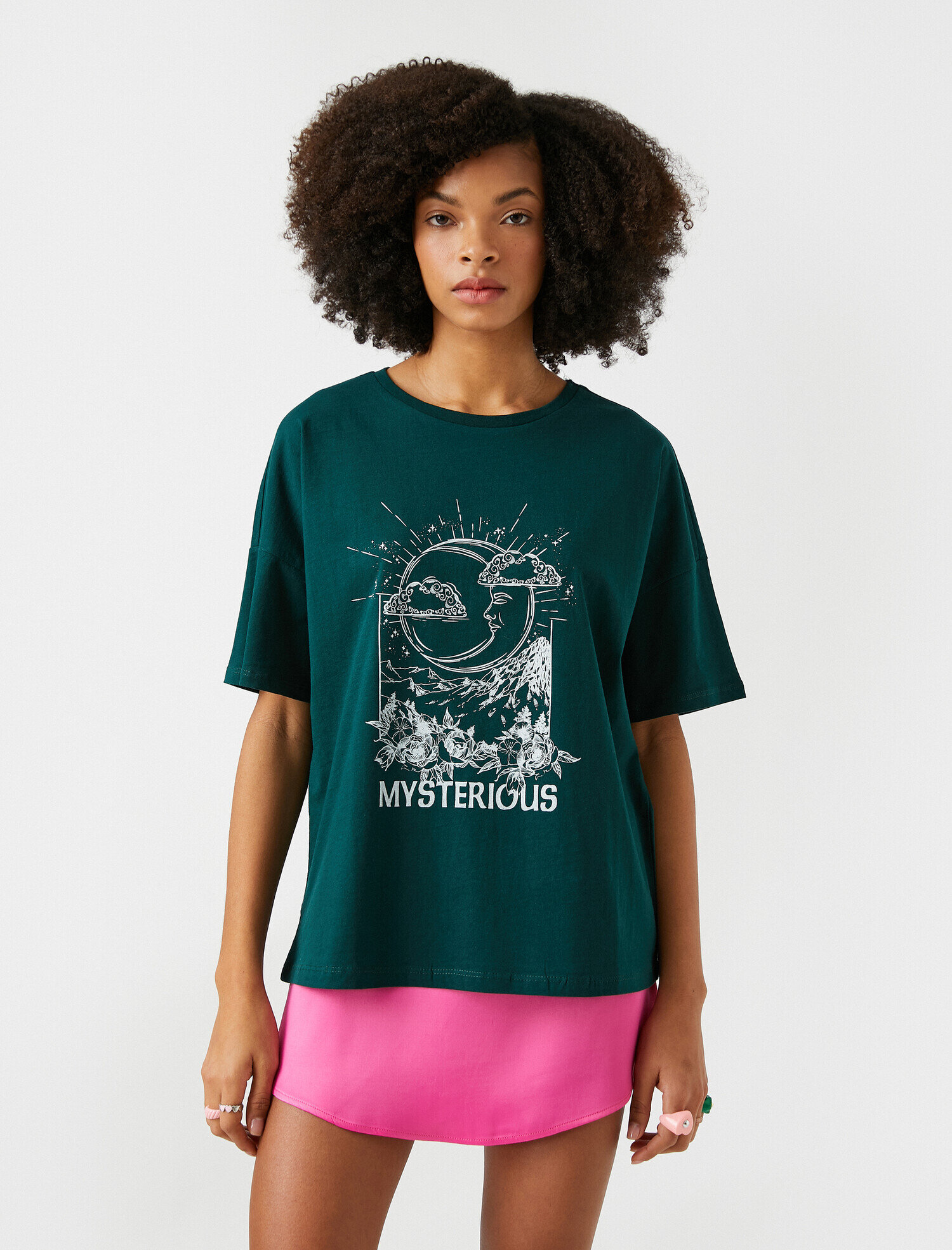   Kısa Kollu Bisiklet Yaka Tişört