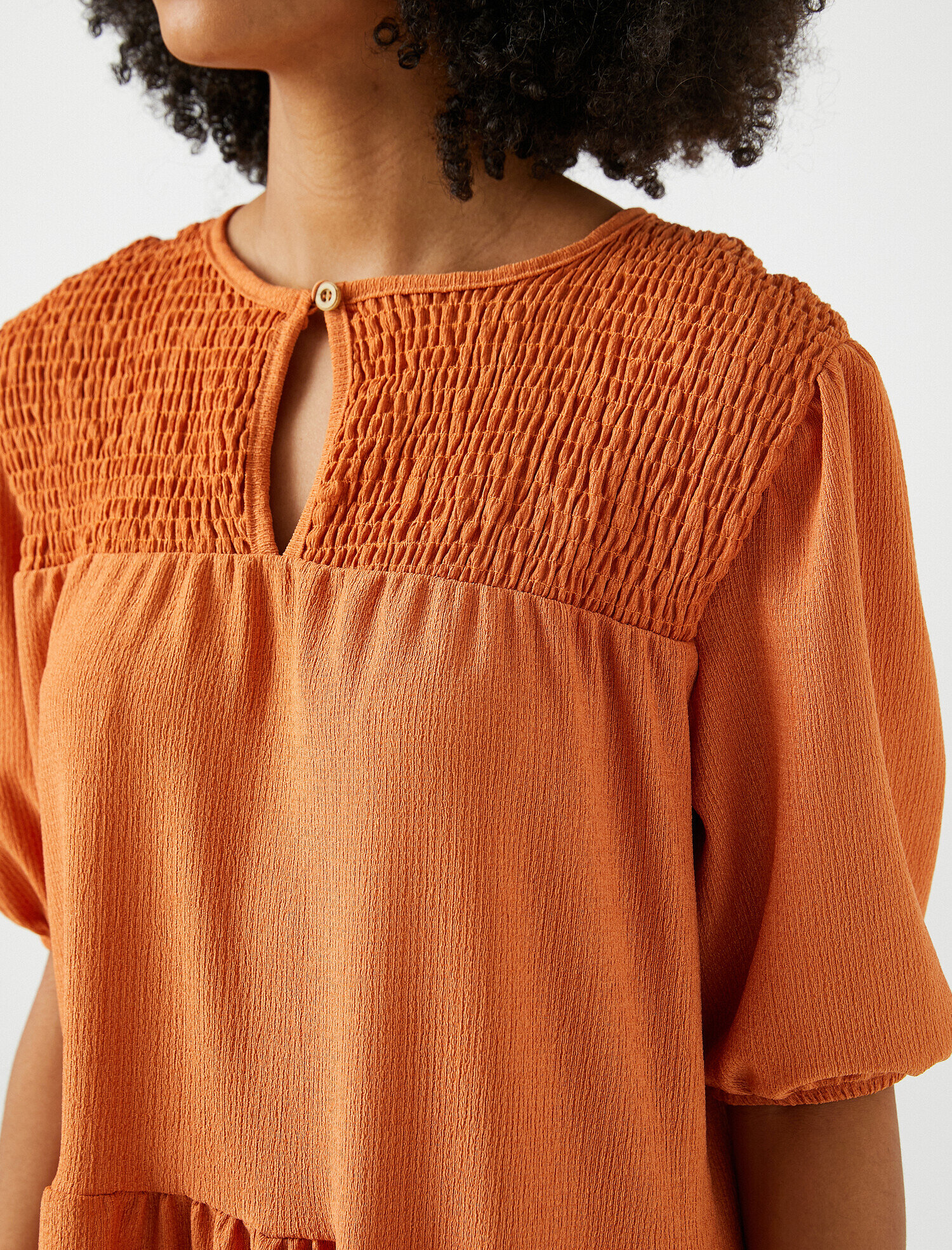   Fırfırlı Midi Elbise