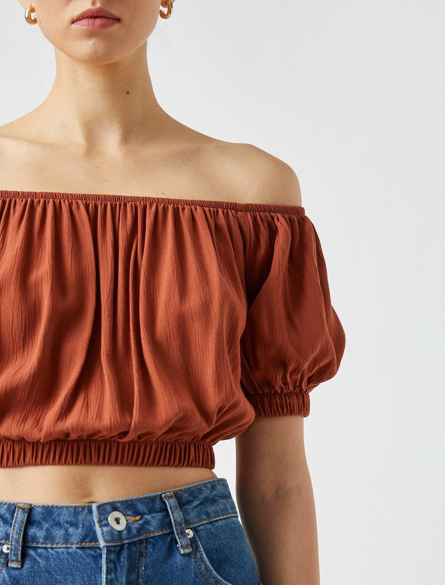   Kısa Kollu Crop Bluz