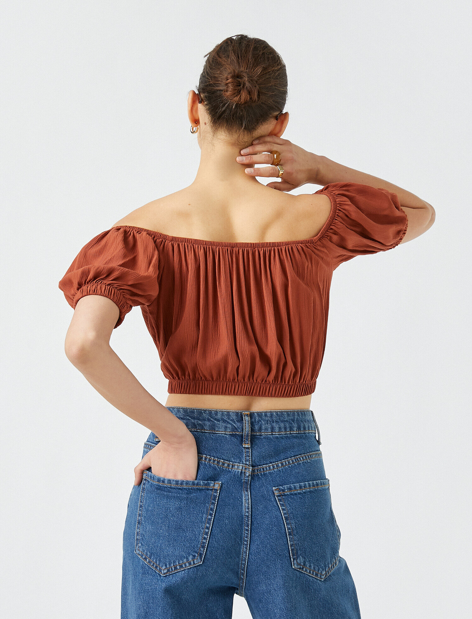   Kısa Kollu Crop Bluz