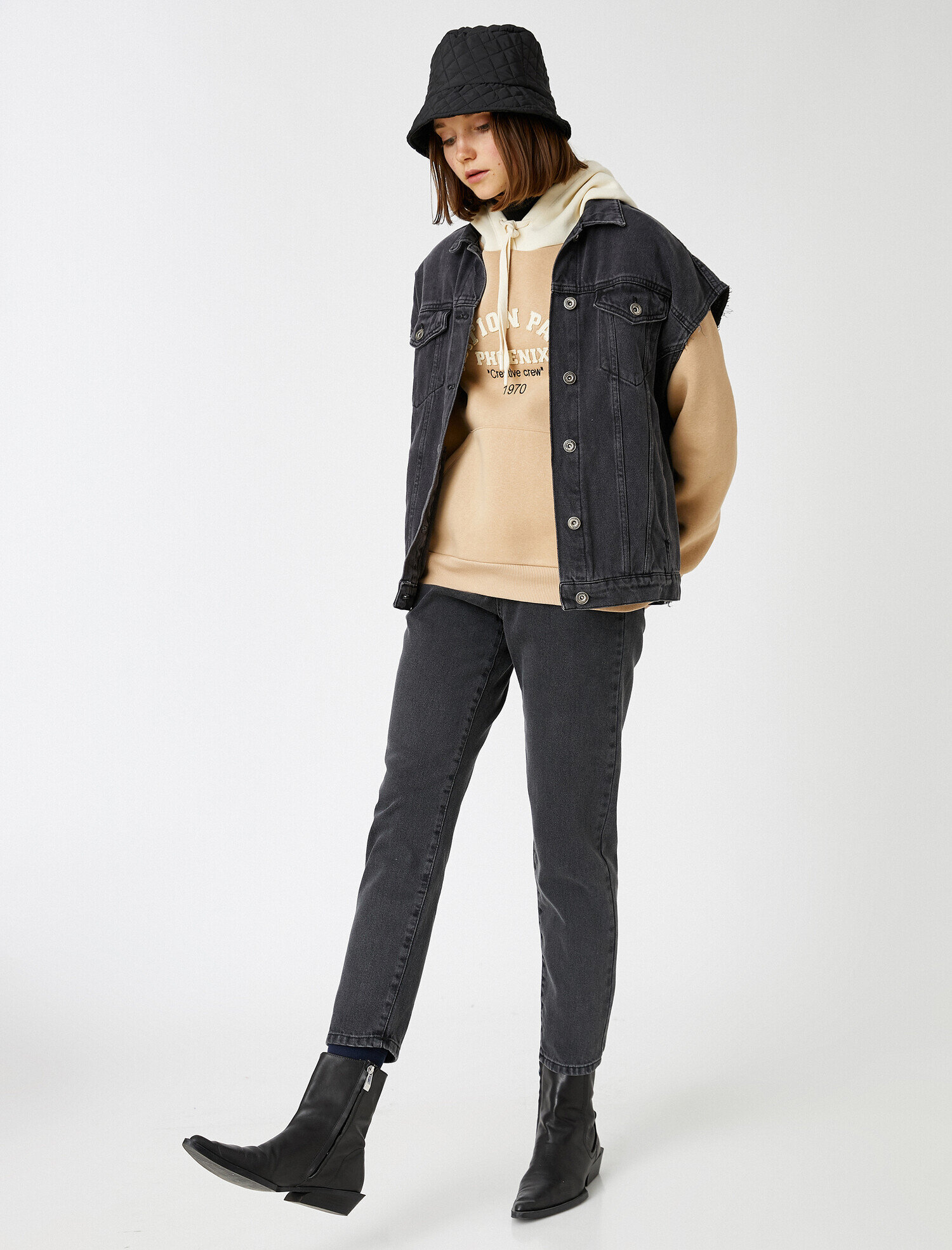   Mom Jean Pantolon Yüksek Bel  Pamuklu