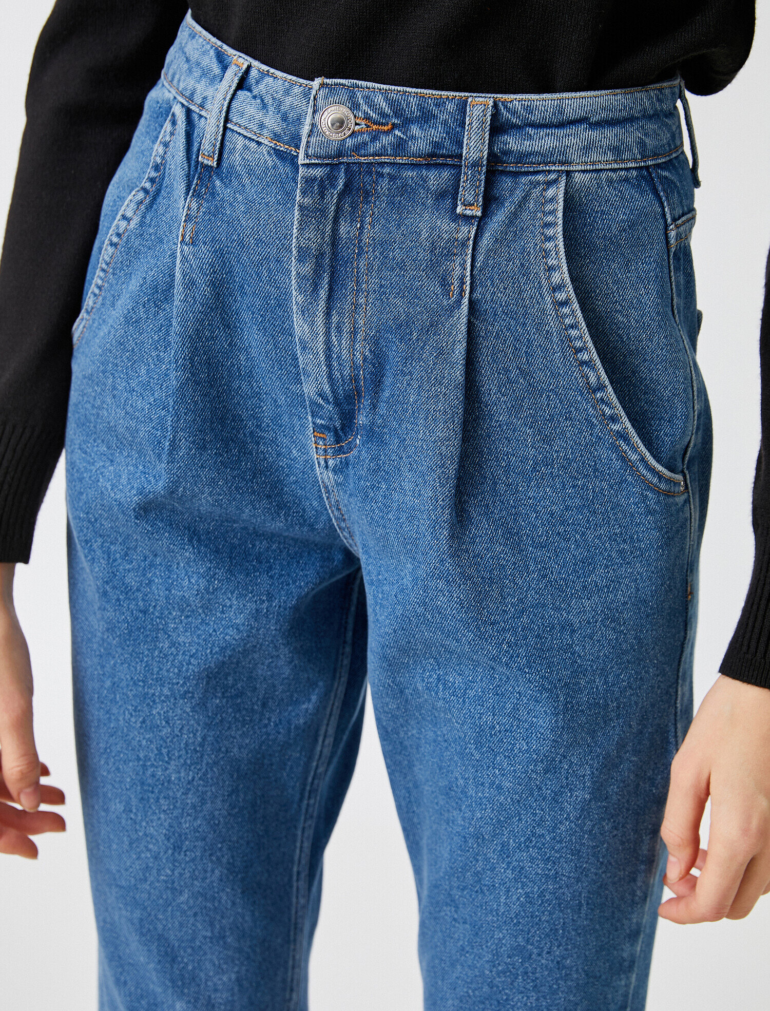   Yüksek Bel Kot Pantolon - Mom Jean