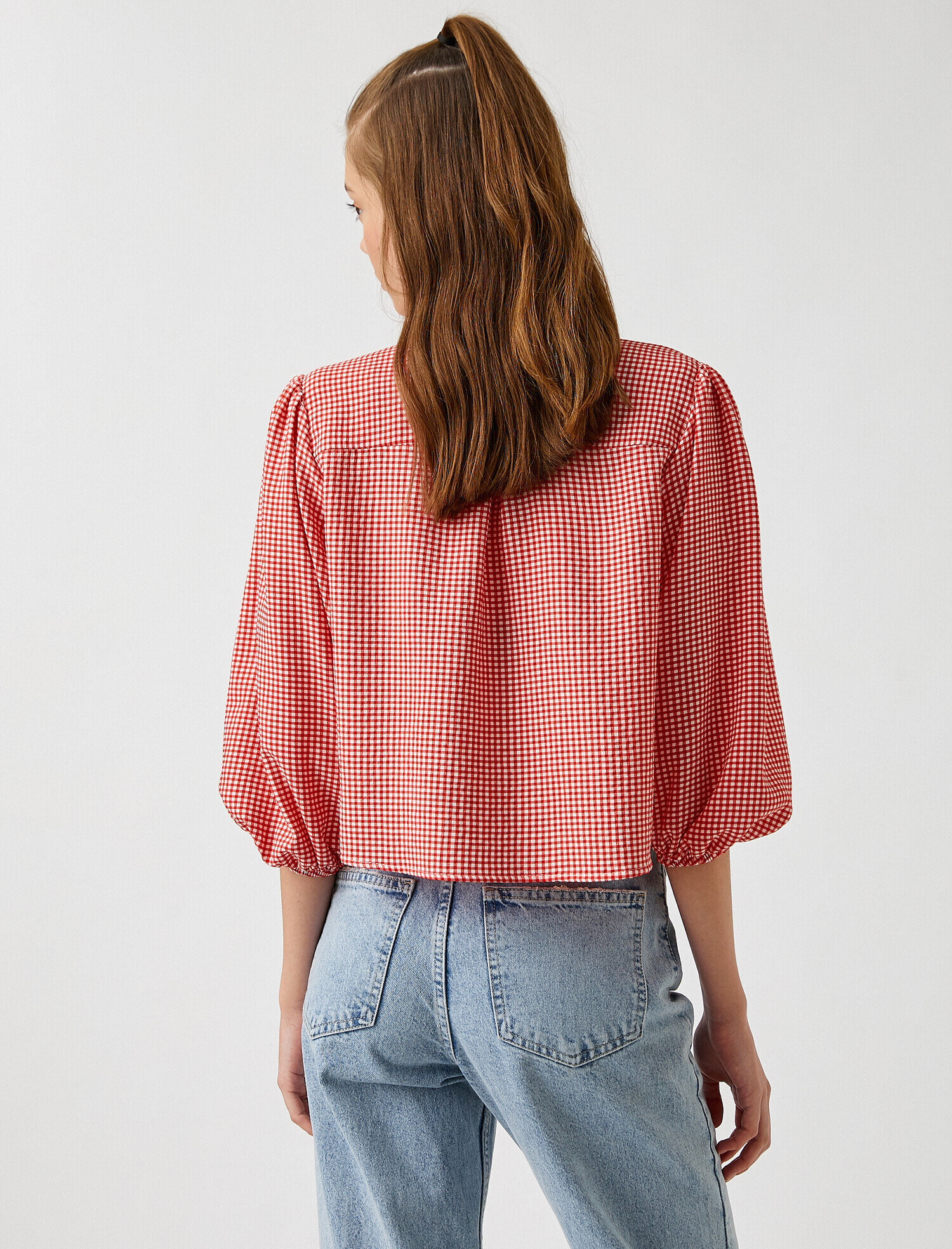   Balon Kollu Düğmeli Gömlek