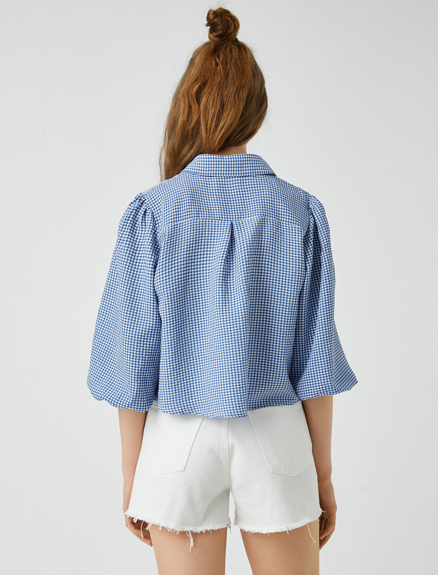   Balon Kollu Düğmeli Gömlek