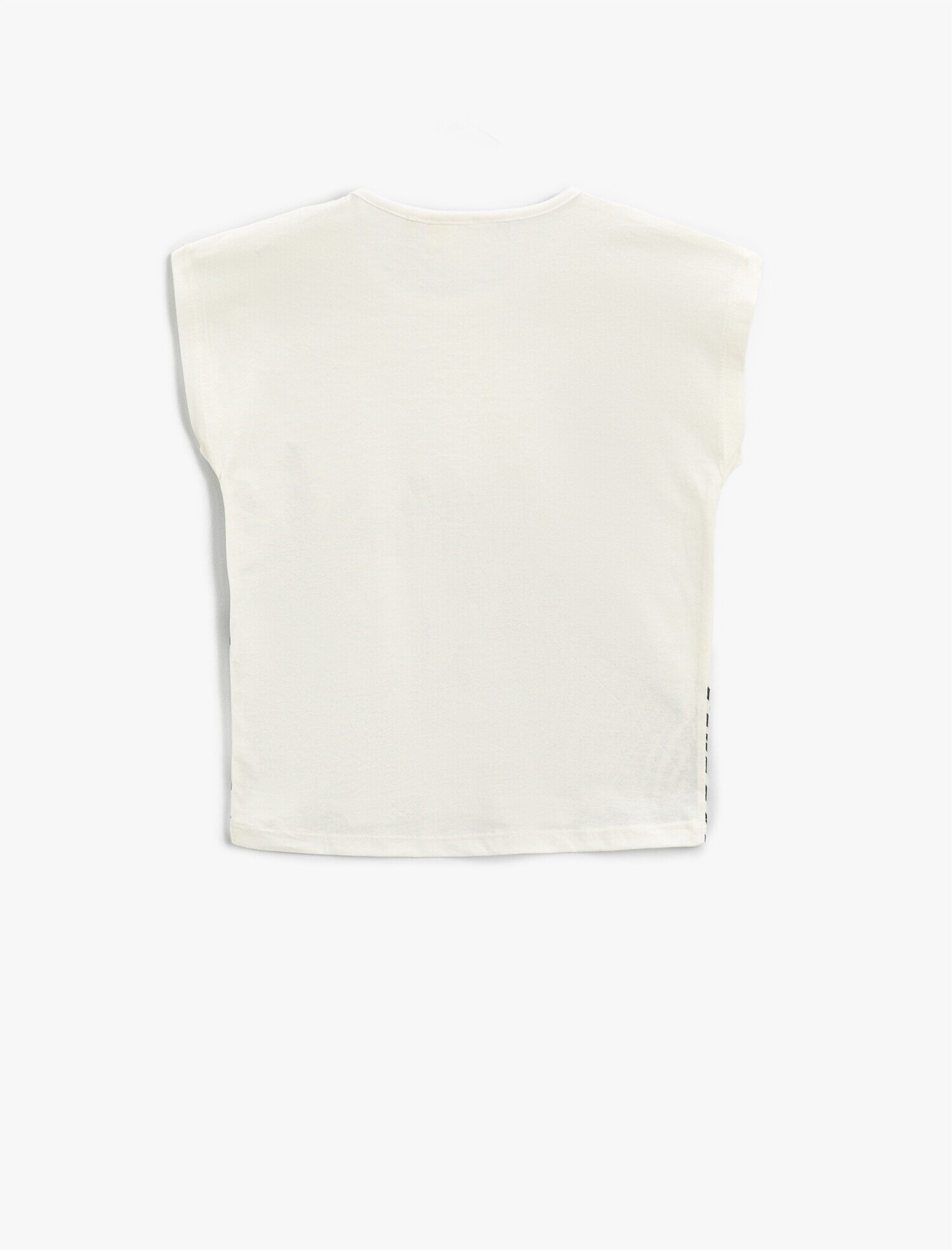  Kız Çocuk Zebra Baskılı Kısa Kollu Tişört Pamuklu