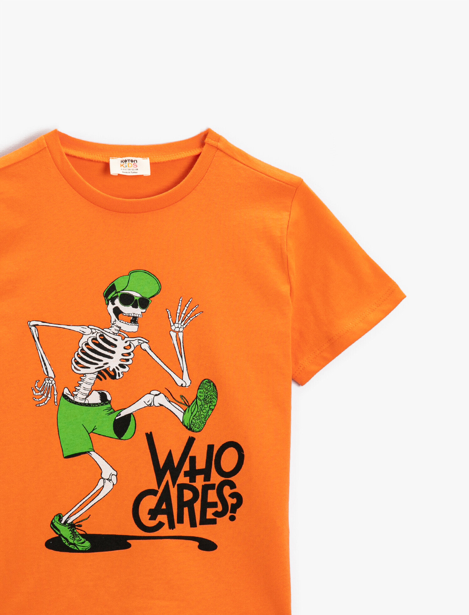  Erkek Çocuk Slogan Baskılı Kısa Kollu Tişört Pamuklu