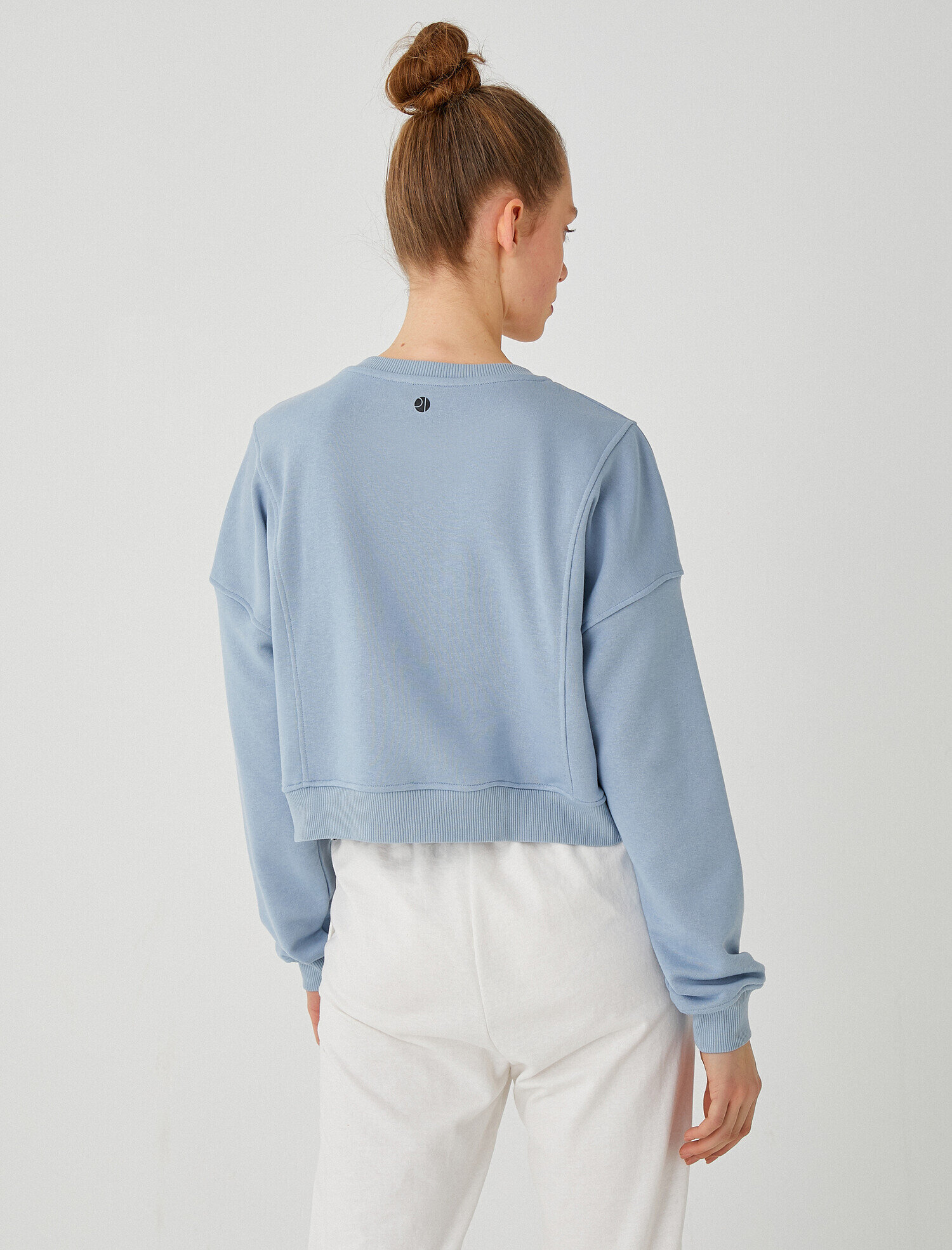   Bisiklet Yaka Baskılı Spor Sweatshirt