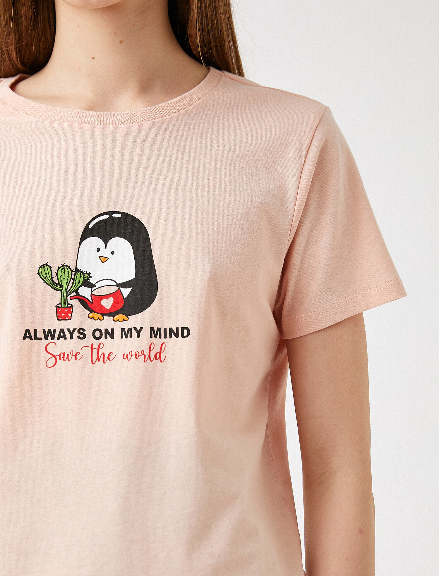   Baskılı Kısa Kollu Tişört