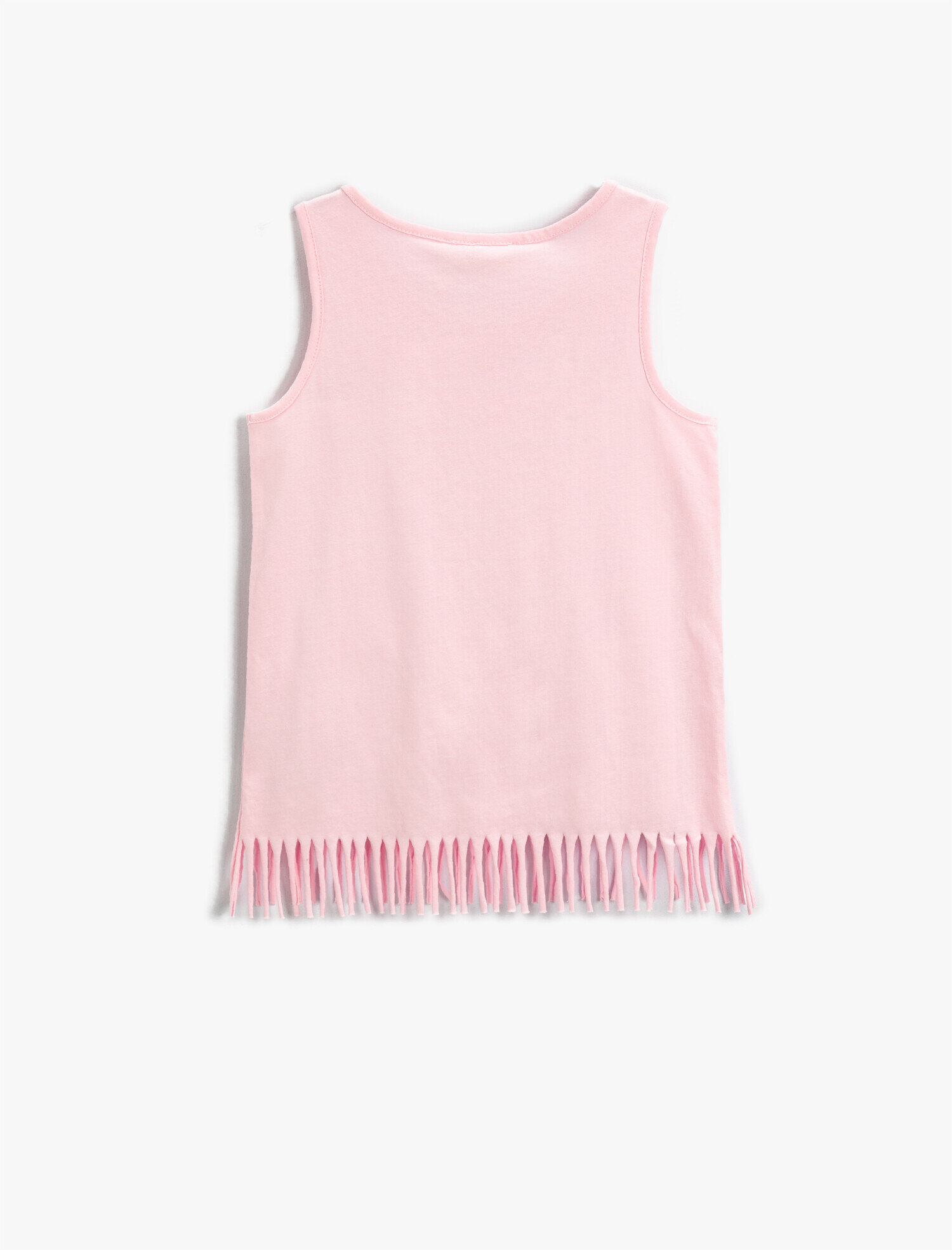  Kız Çocuk Unicorn Baskılı Püsküllü Atlet Pamuklu