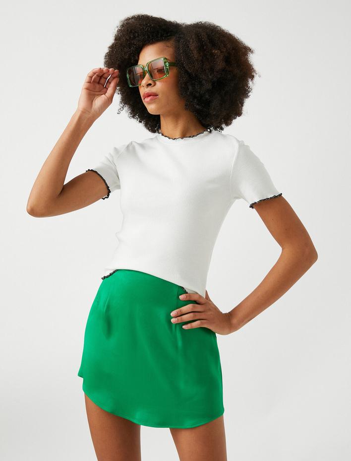  Kısa Kollu Bisiklet Yaka Tişört