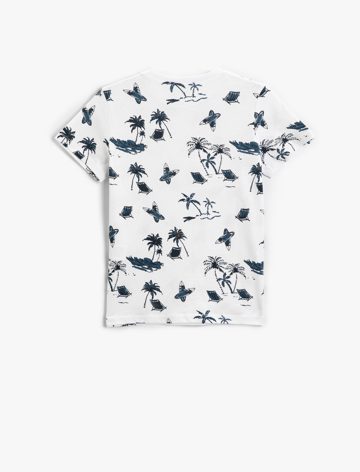  Erkek Çocuk Yaz Temalı Baskılı Kısa Kollu Tişört Pamuklu