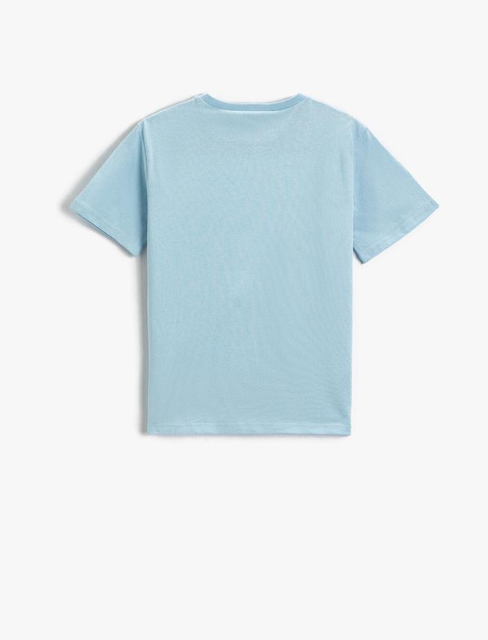 Erkek Çocuk Yaz Temalı Baskılı Kısa Kollu Tişört Pamuklu