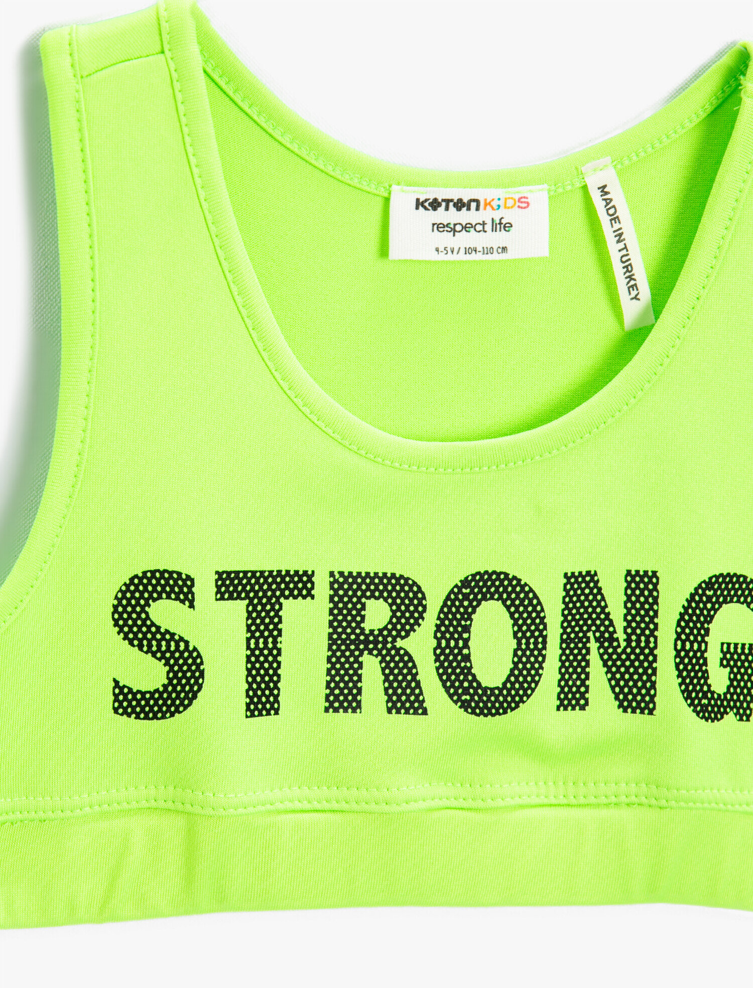  Kız Çocuk Slogan Baskılı Crop Spor Atlet