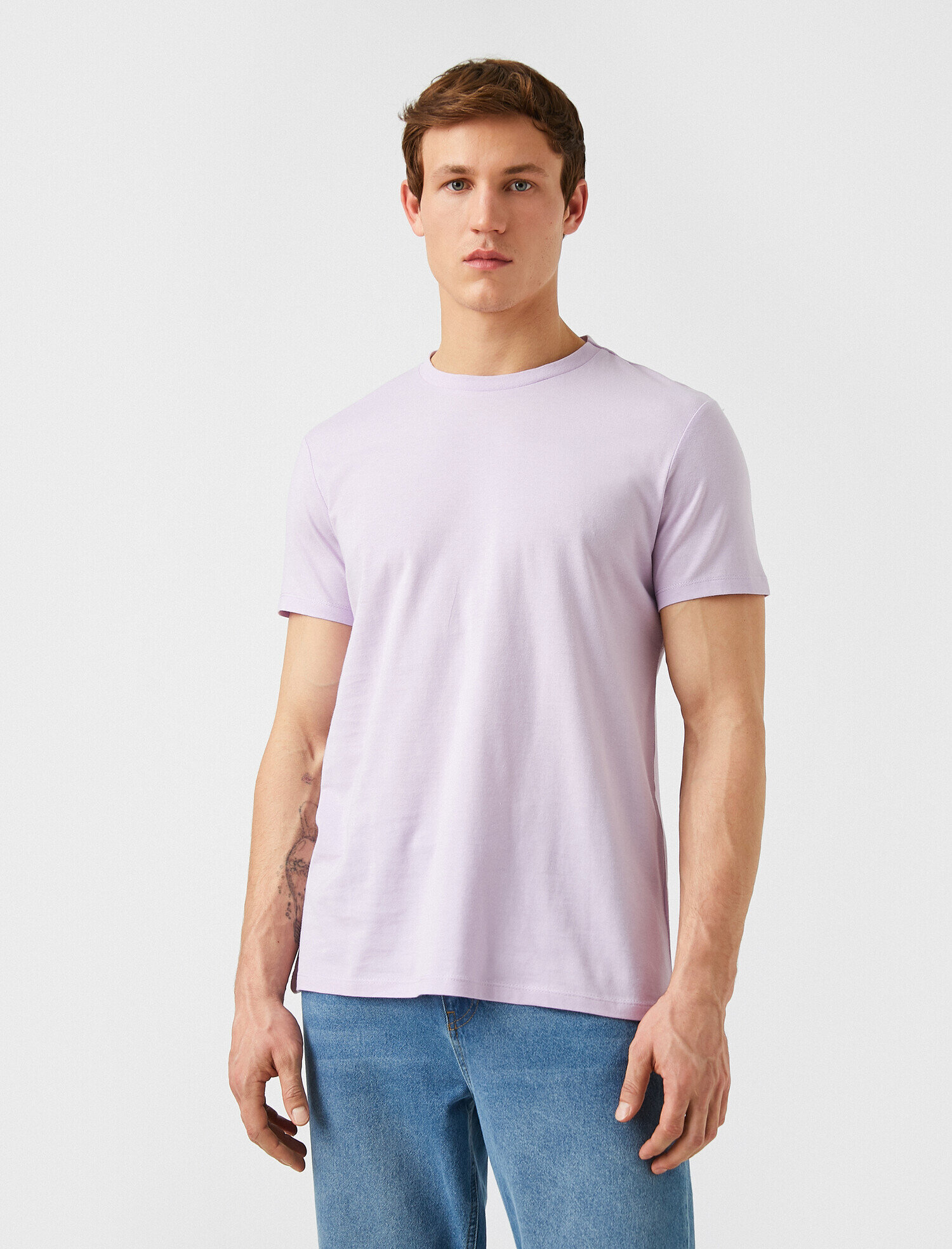   Basic Tişört Bisiklet Yaka